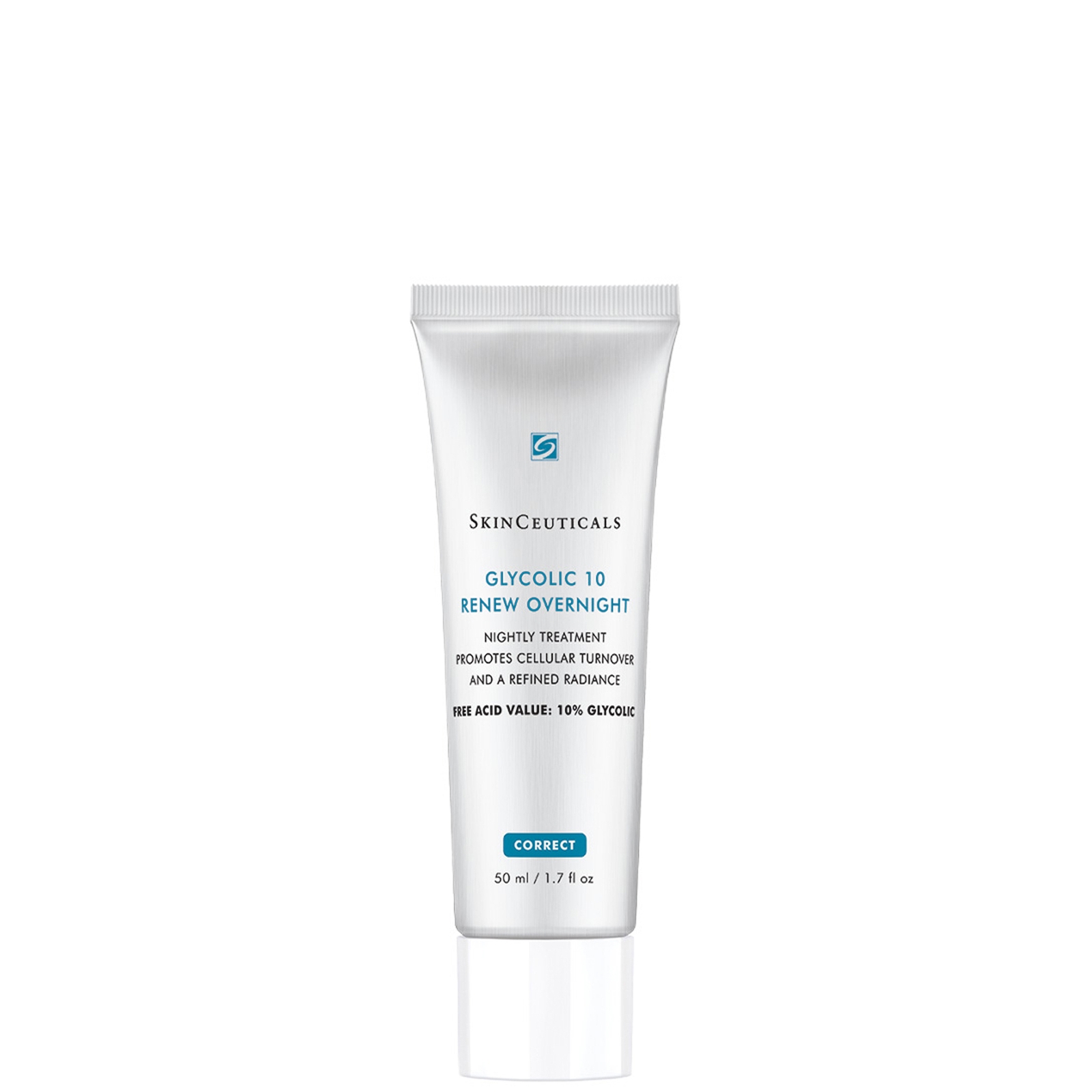 Soin de nuit exfoliant à l'acide glycolique Glycolic 10 Renew Overnight SkinCeuticals 50 ml