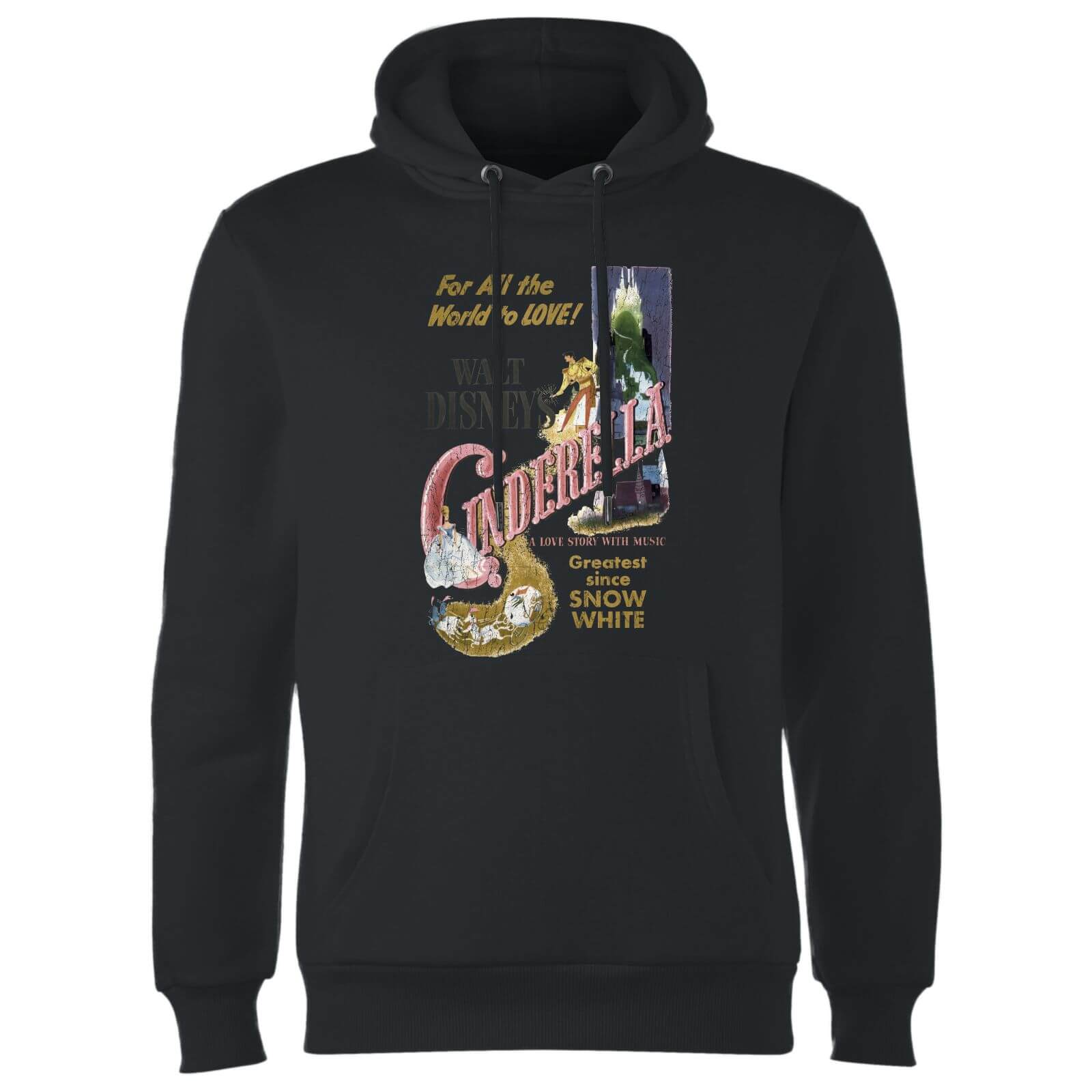 

Felpa con cappuccio Disney Principesse Disney Cenerentola Retro Poster - Nero - XL