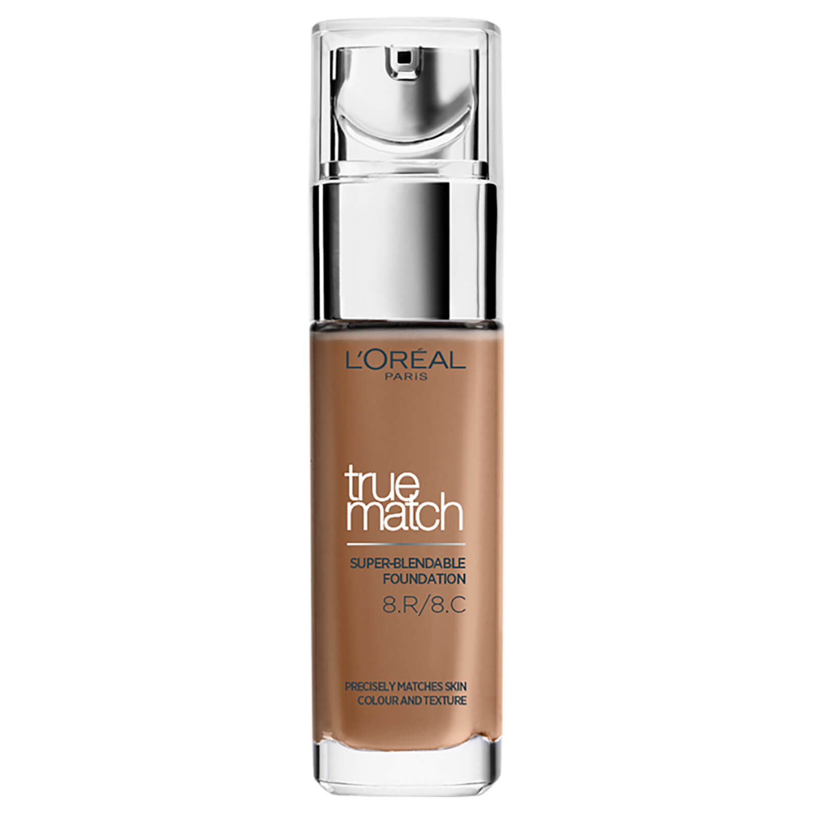L'Oréal Paris True Match Liquid Foundation with SPF and Hyaluronic Acid 30ml (Various Shades) - 8C Nut