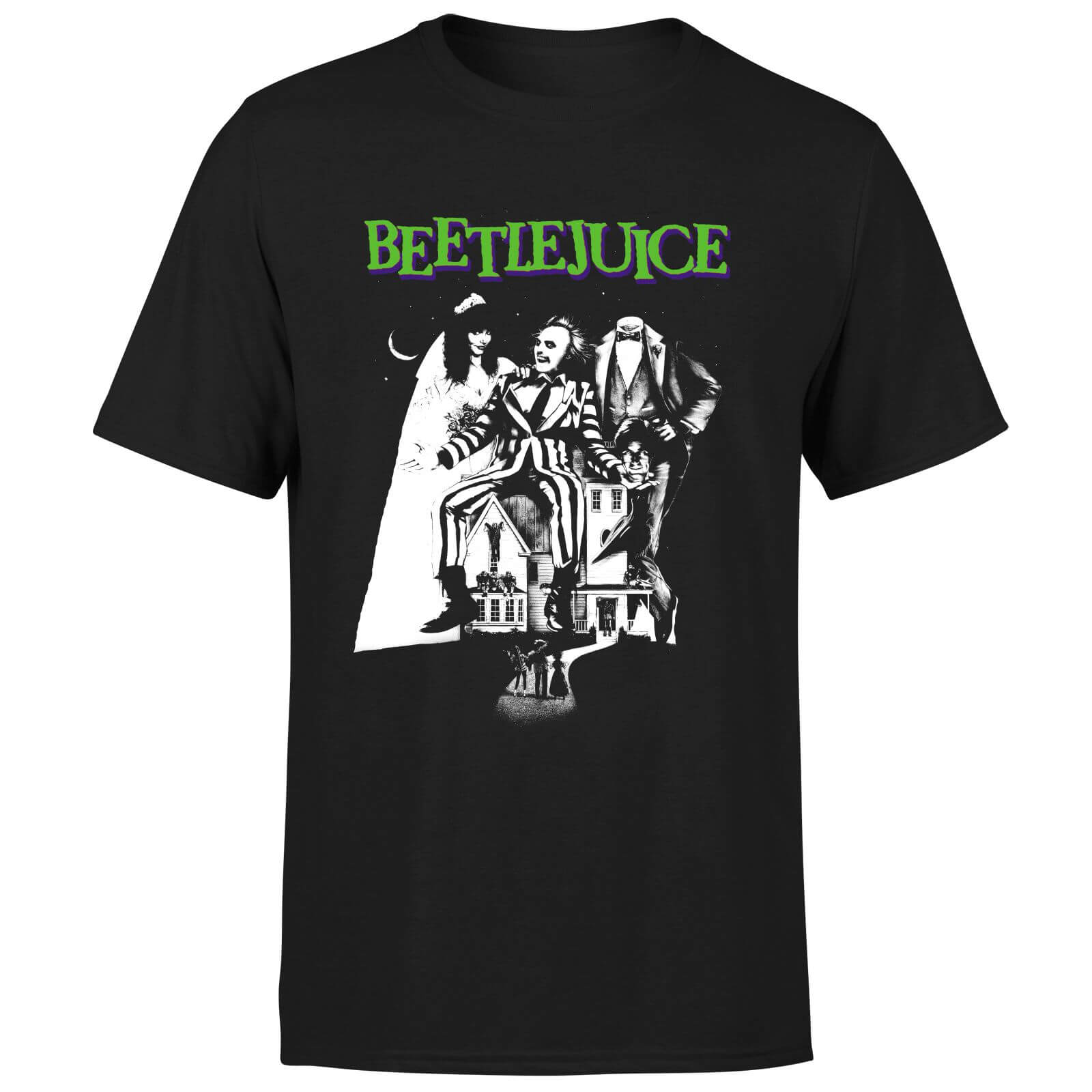 Beetlejuice Mono Poster T-Shirt - Black - L