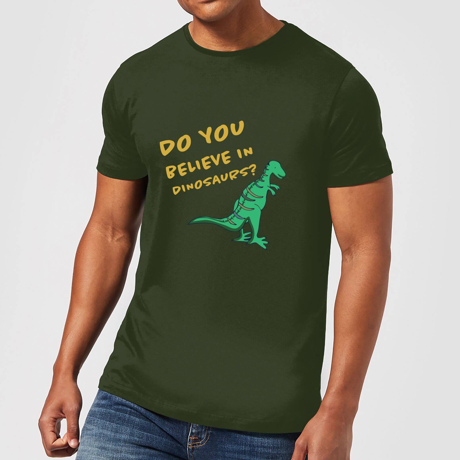 Do You Believe In Dinosaurs? T-Shirt - Forest Green - XL - Forest Green