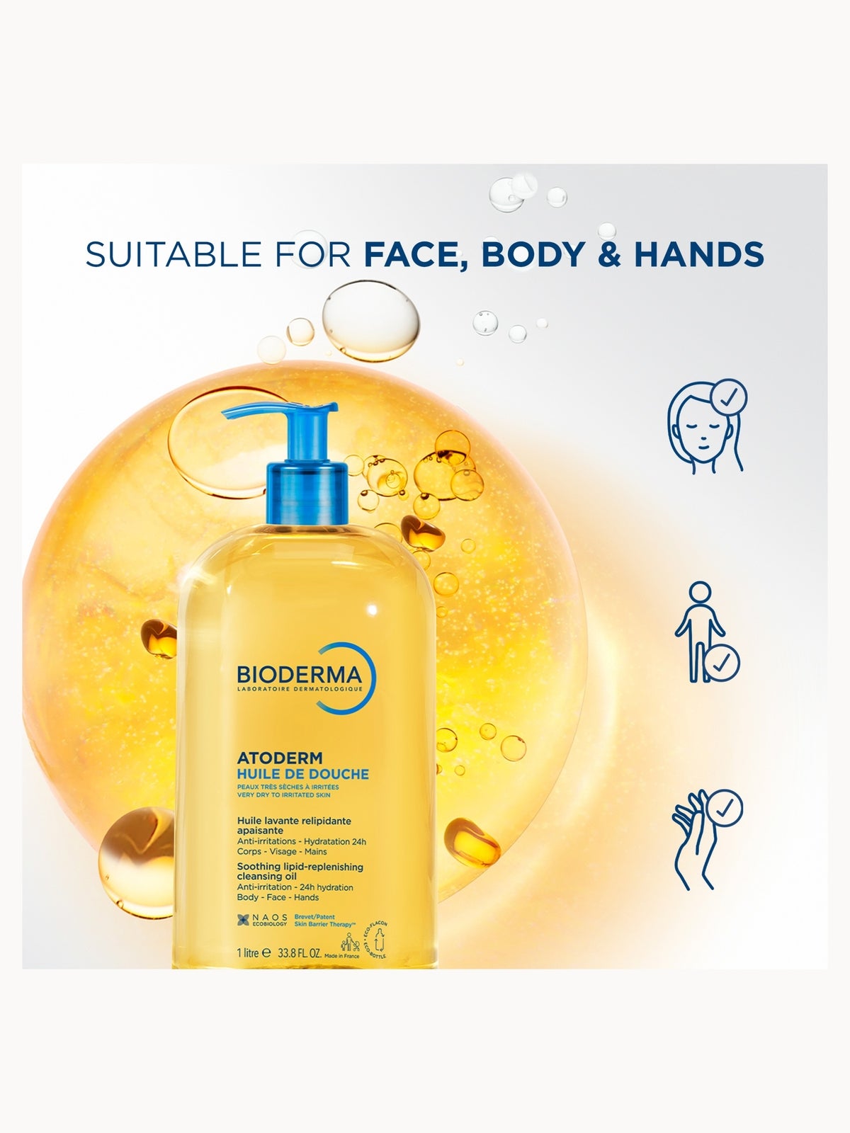 Bioderma Atoderm Shower Oil 1000ml 3