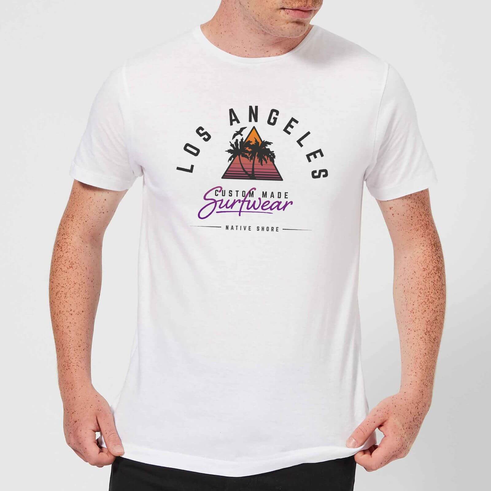 Native Shore Men's Los Angeles Surfwear T-Shirt - White - 3XL - White
