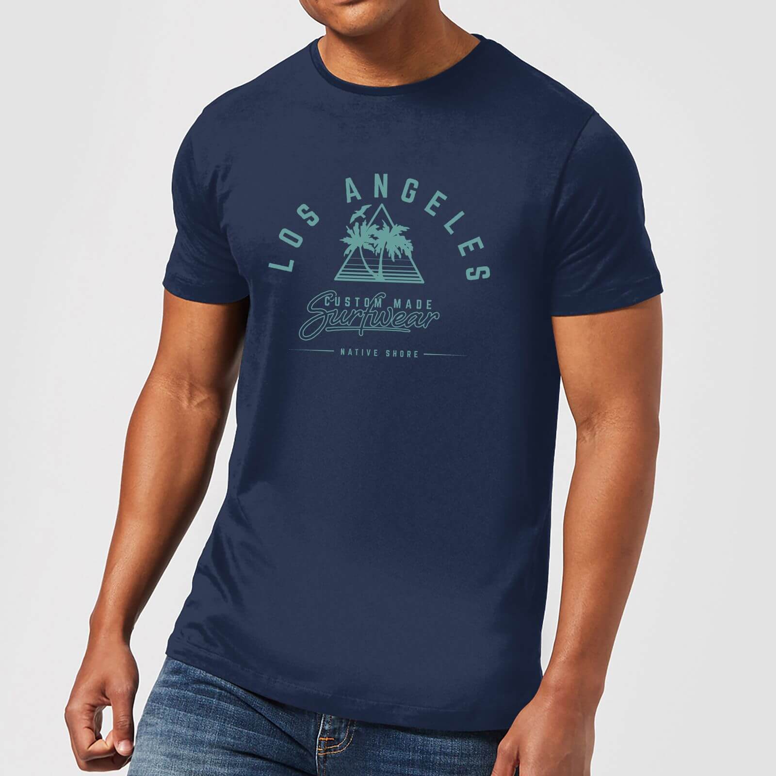 T-Shirt Homme Los Angeles Surfwear Native Shore - Bleu Marine - S - Navy