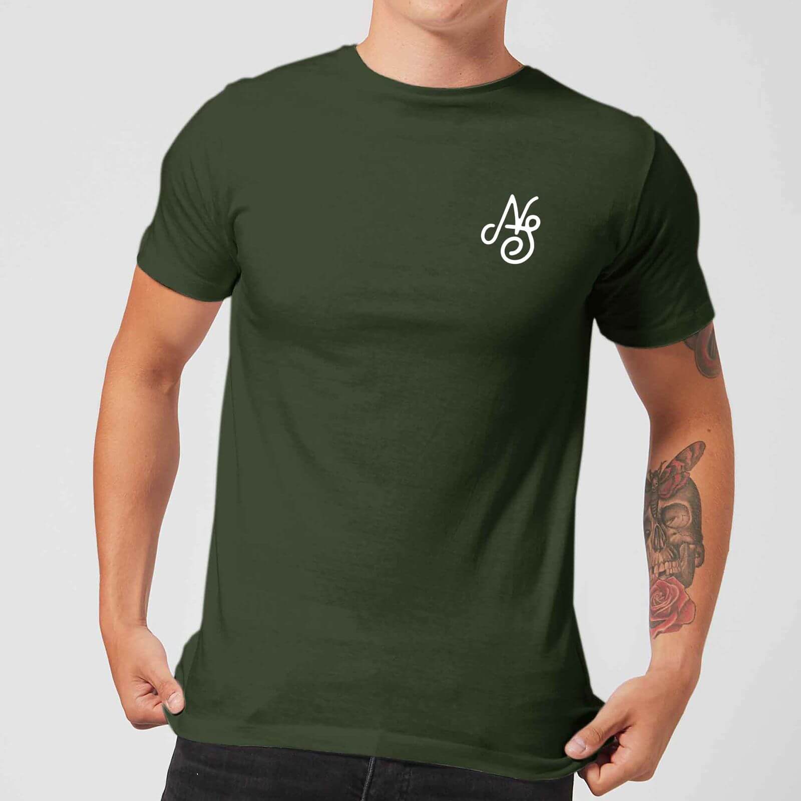 Native Shore Men's Essential Script T-Shirt - Forest Green - M - Forest Green