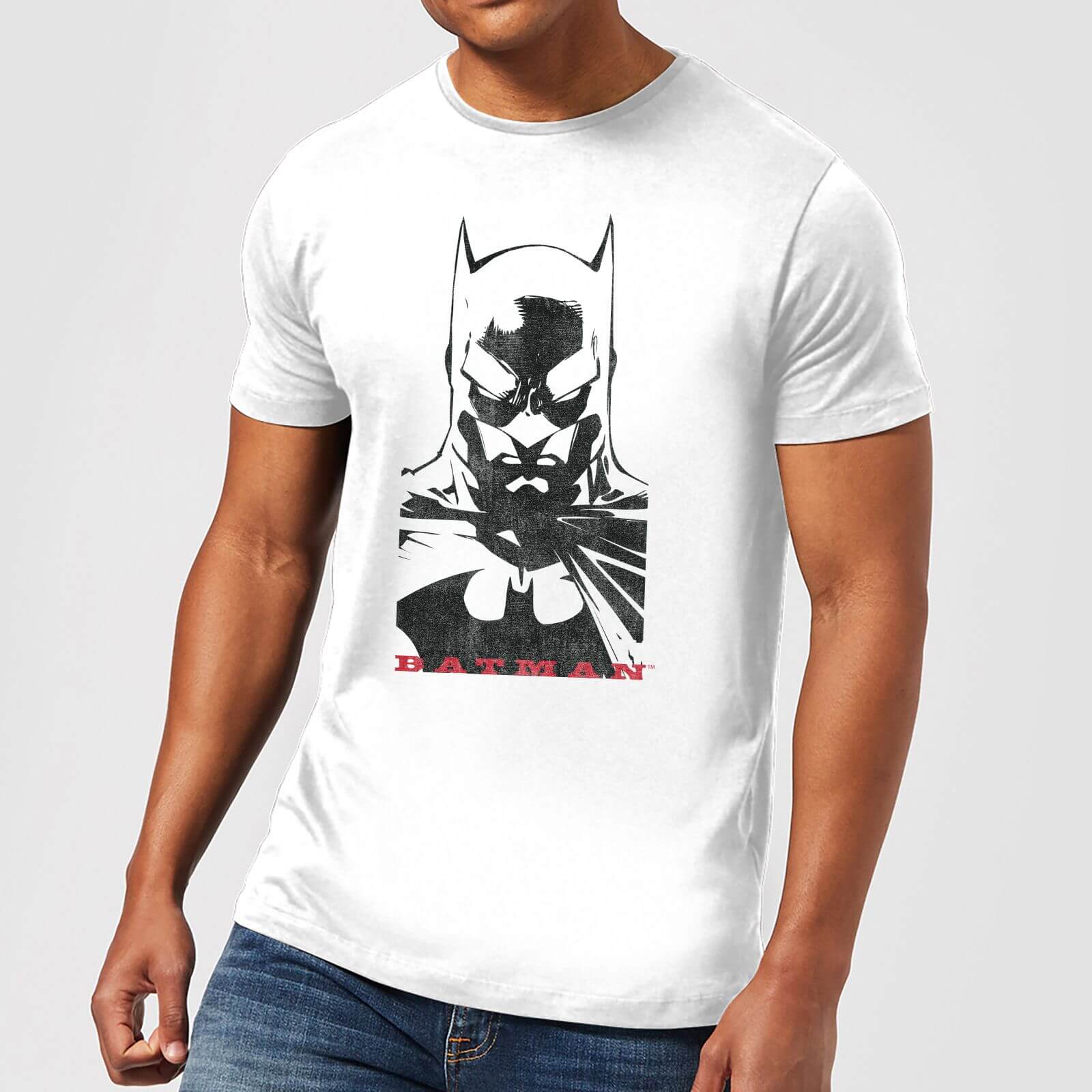 DC Comics Batman Solid Stare T-Shirt in White - 3XL - White