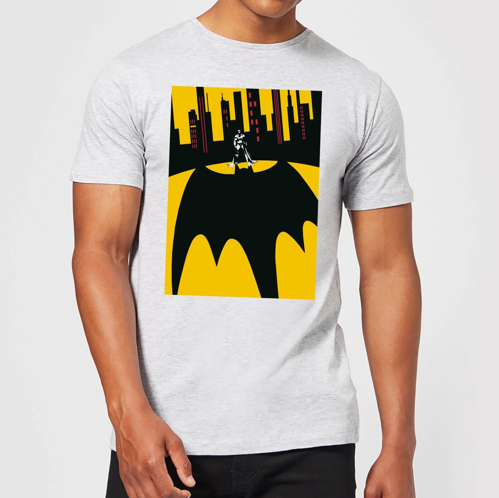 DC Comics Batman Bat Shadow T-Shirt in Grey - 3XL - Grey