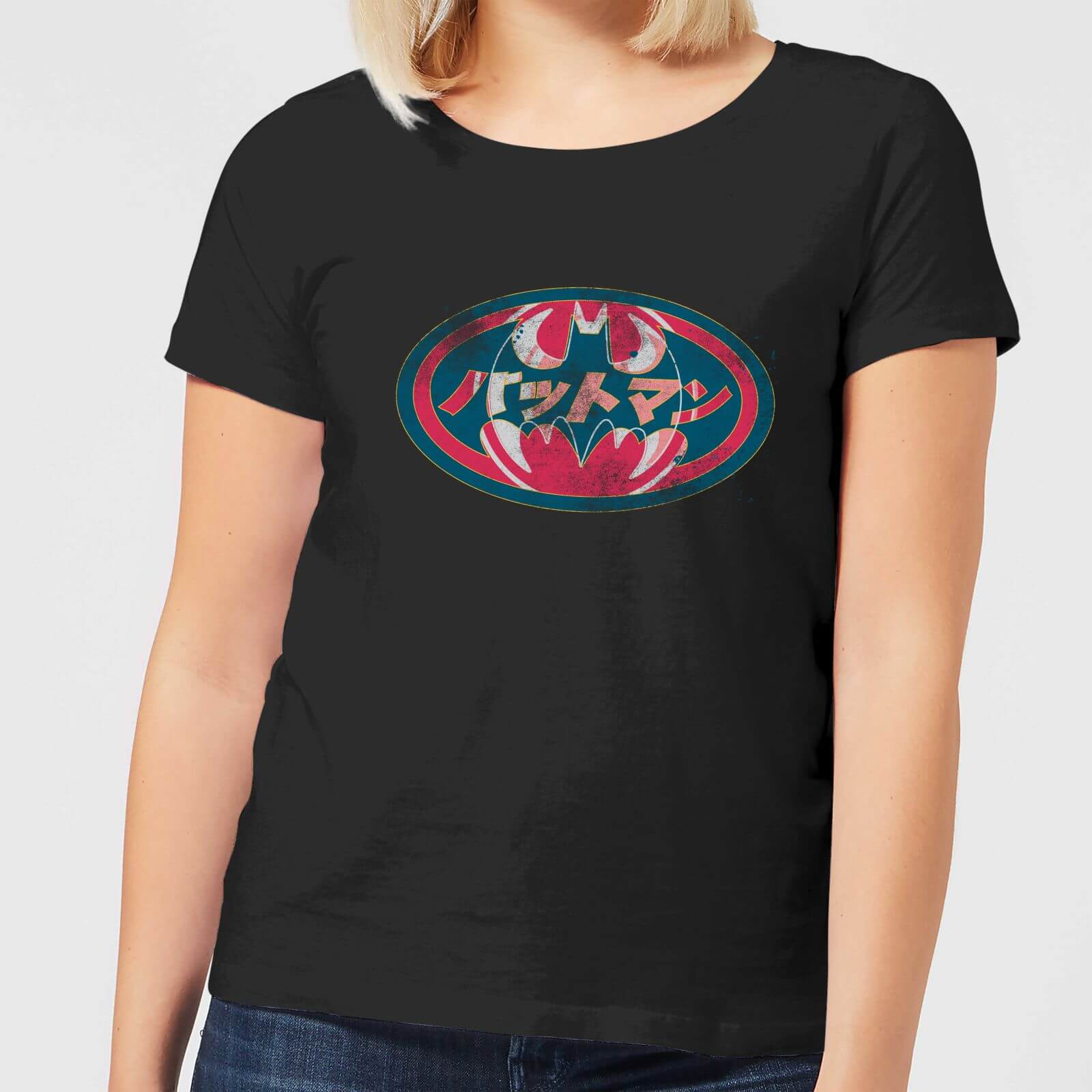 DC Comics Batman Japanese Logo Women's T-Shirt - Black - 5XL - Black