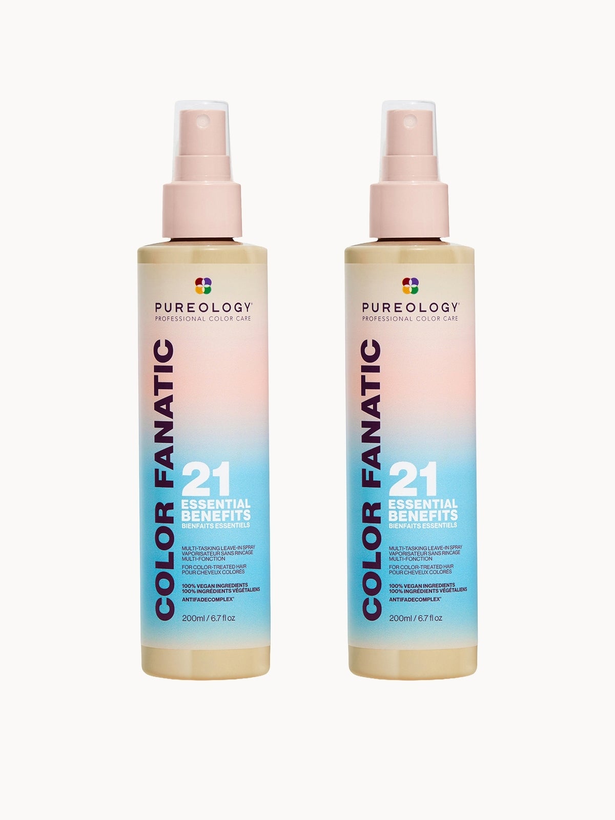 Pureology Color Fanatic Multi-Benefit Leave-in Treatment Spray 21 Benefits Bundle 2 x 200ml