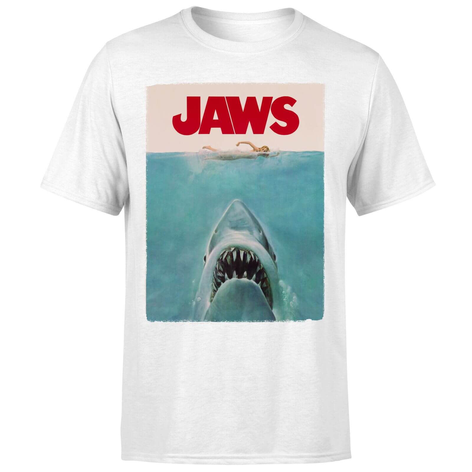 Jaws Classic Poster T-Shirt - White - S