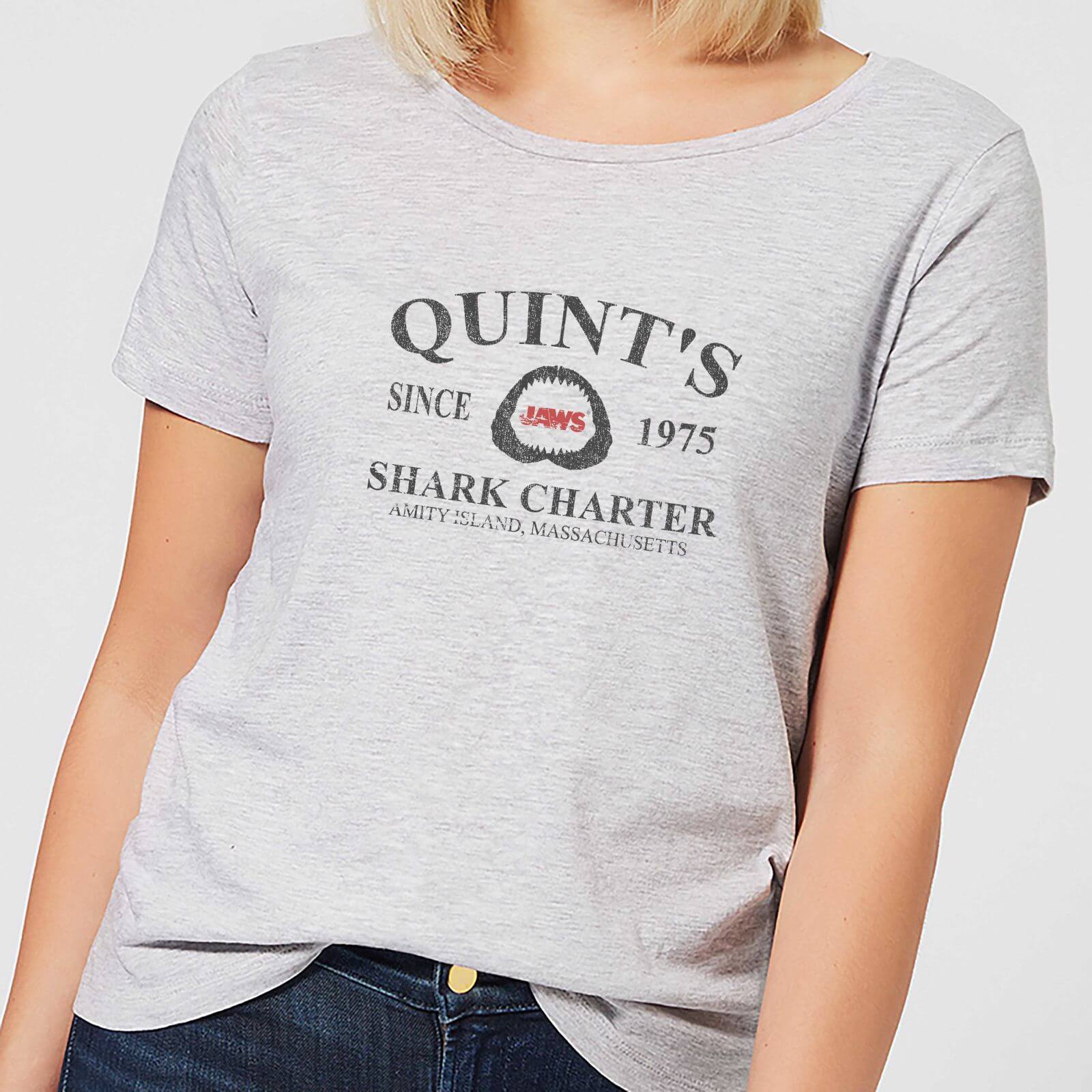 T-Shirt Femme Les Dents de la mer - Quints Shark Charter - Gris - XS
