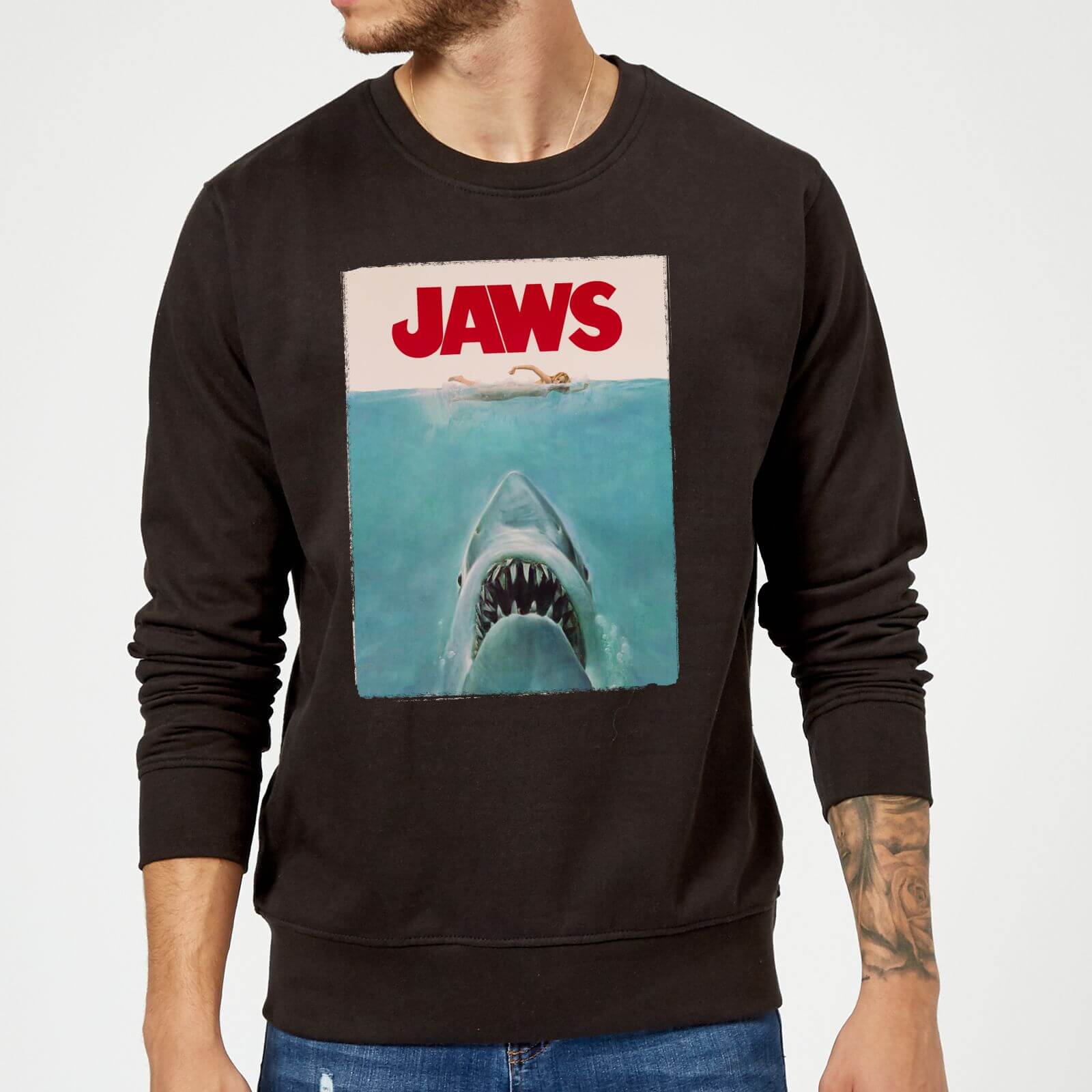 Jaws Classic Poster Sweatshirt - Black - 5XL