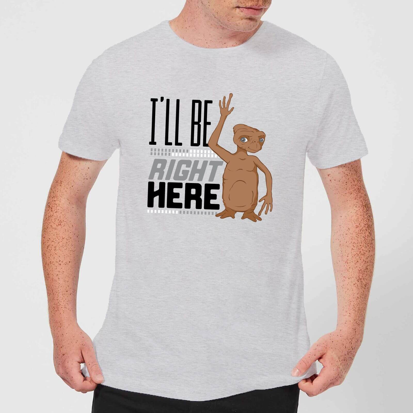 ET I'll Be Right Here T-Shirt - Grey - S - Grey