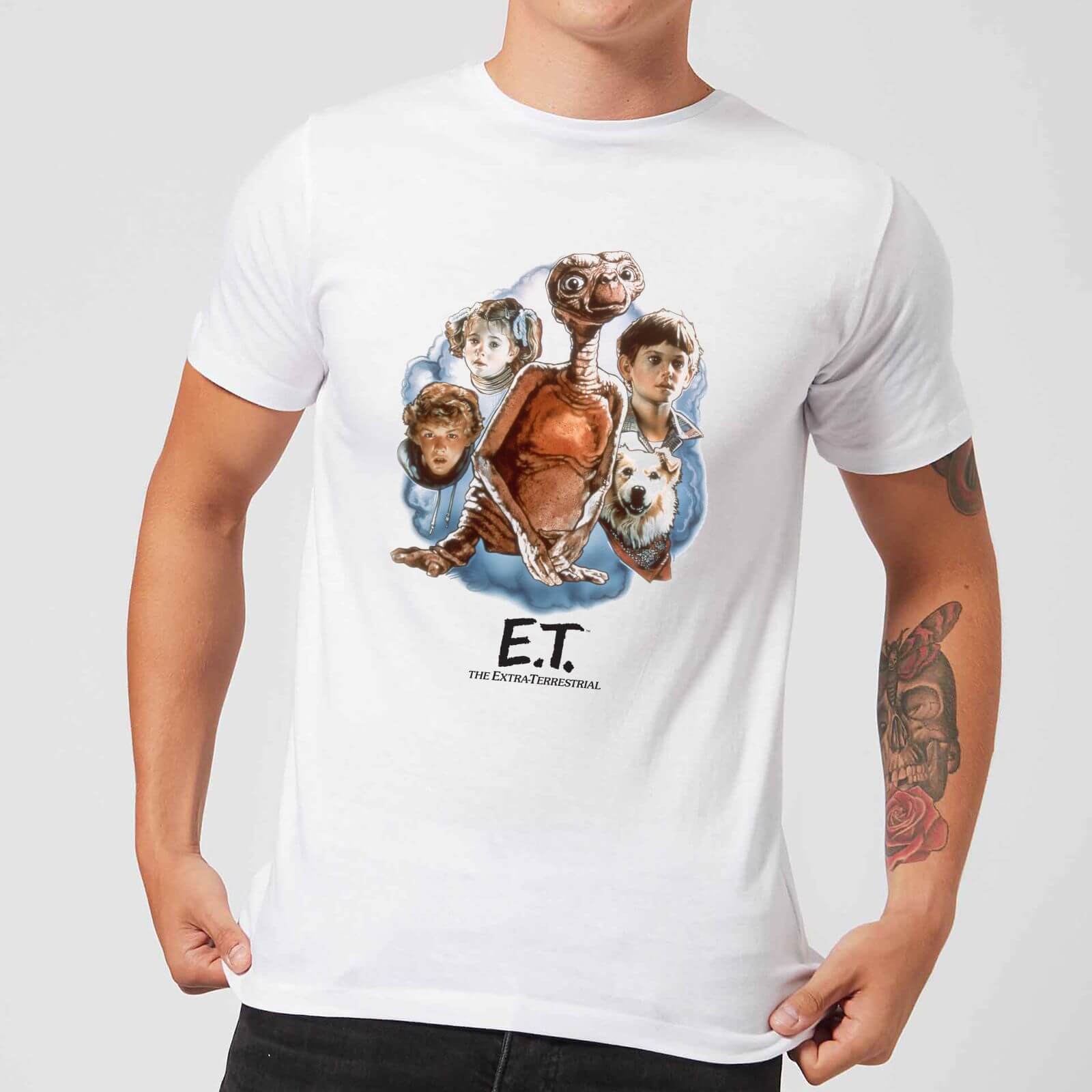 ET Painted Portrait T-Shirt - White - 3XL