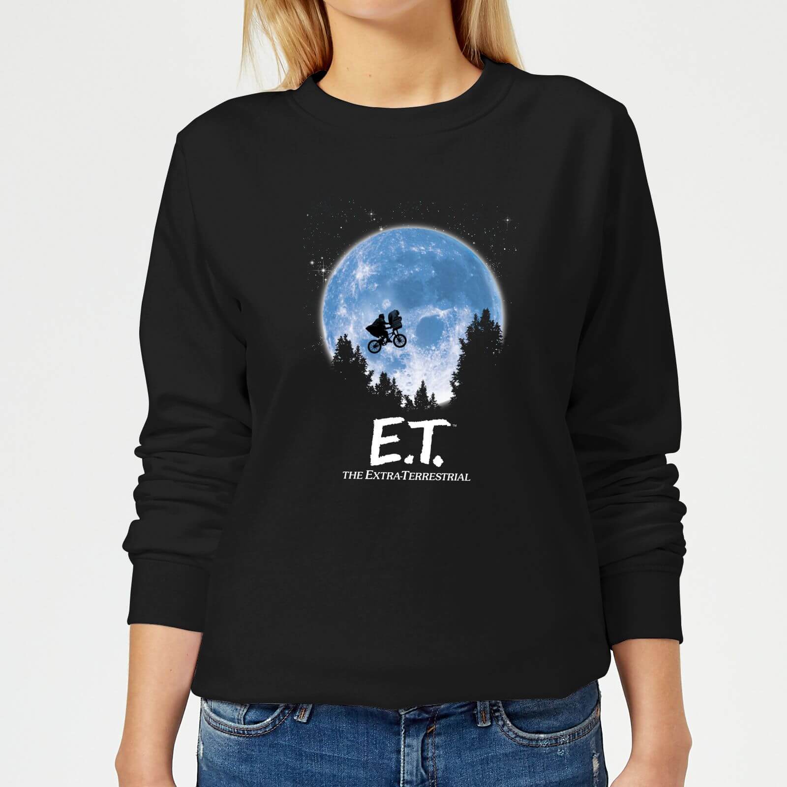 ET Moon Silhouette Women's Sweatshirt - Black - XS