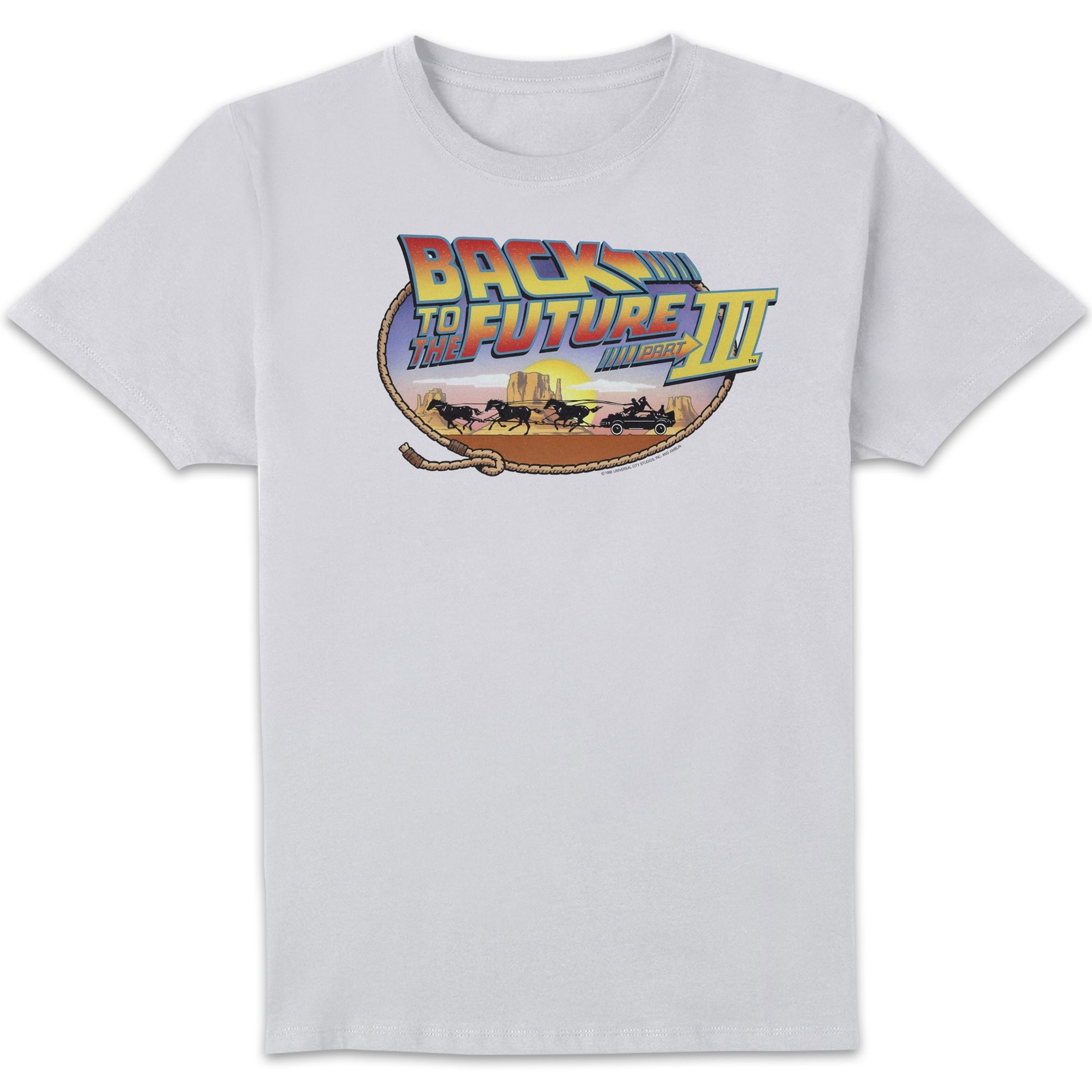 Back to the Future Lasso T-shirt - Wit - XXL