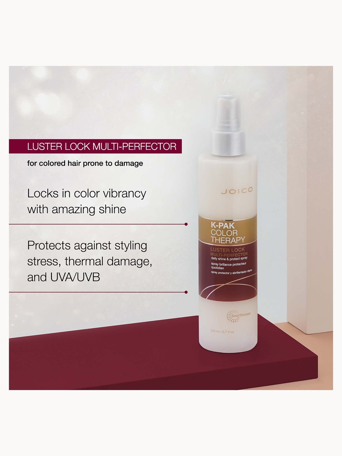Joico K-Pak Color Therapy Luster Lock Multi-Perfector Daily Shine and Protect Spray 200ml 3