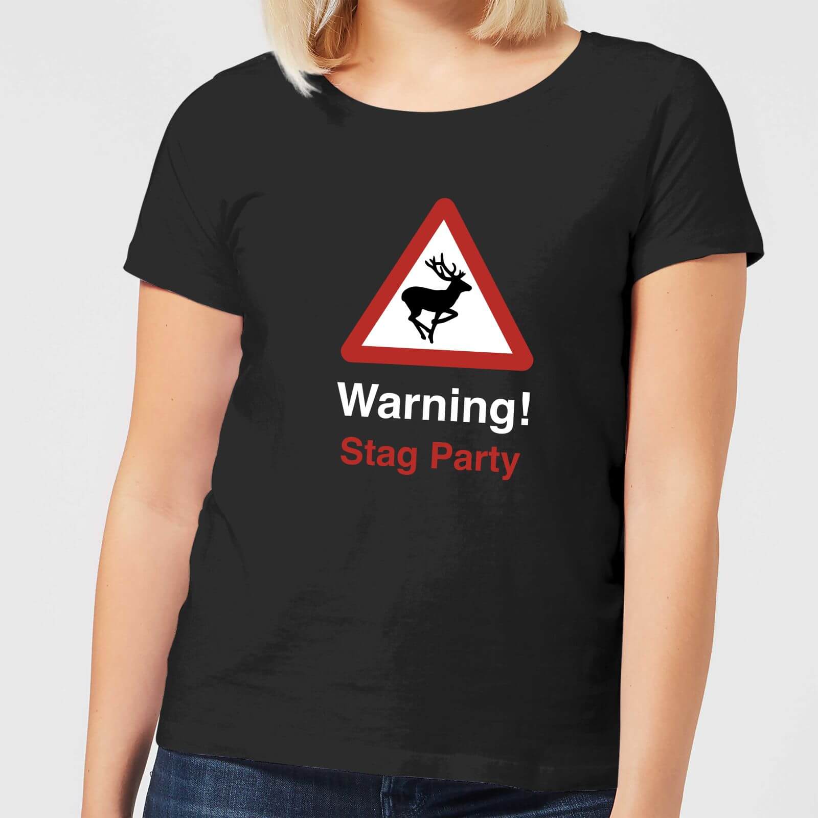 Warning Stag Party Women's T-Shirt - Black - M - Black