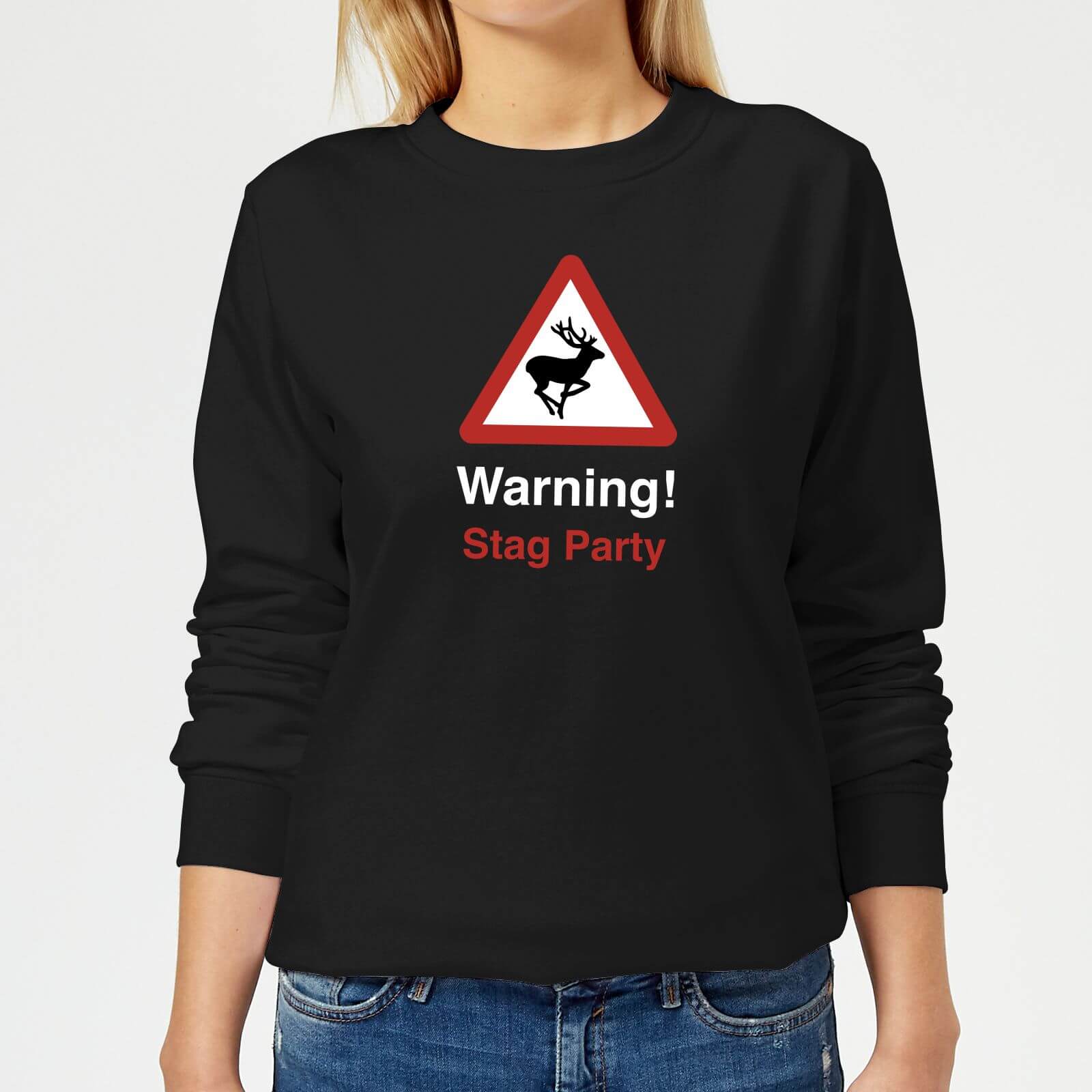 Warning Stag Party Women's Sweatshirt - Black - XS - Black