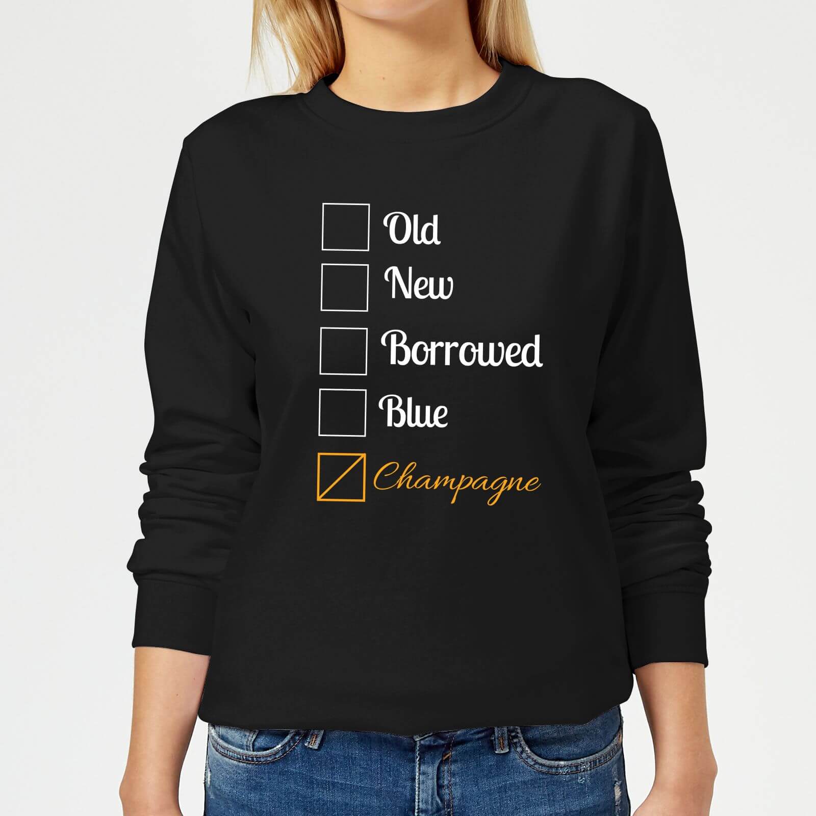 Champagne Tick Box Women's Sweatshirt - Black - XS - Black
