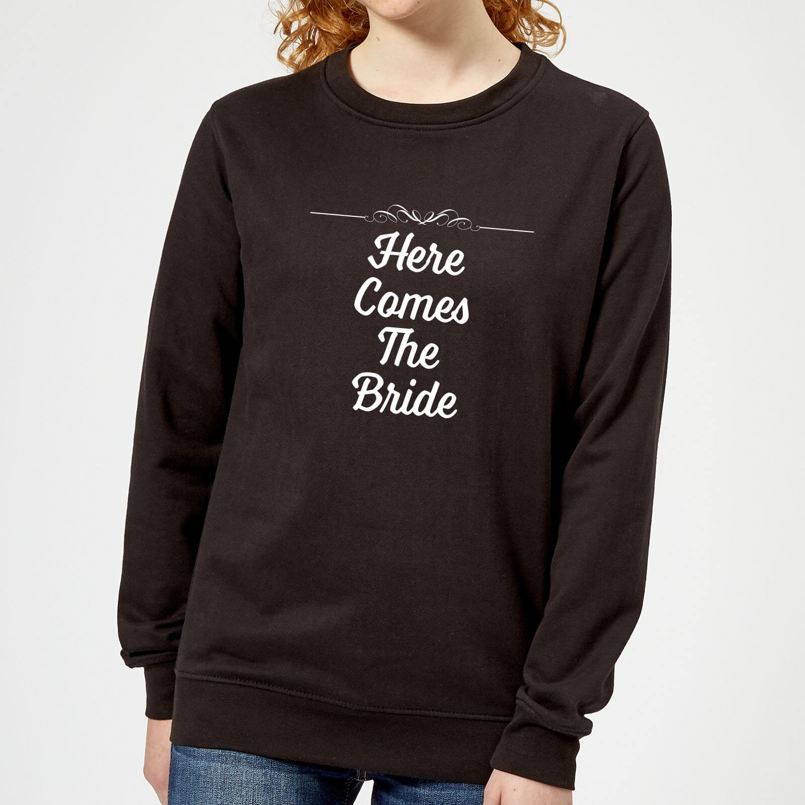 Here Comes The Bride Women's Sweatshirt - Black - XS - Black