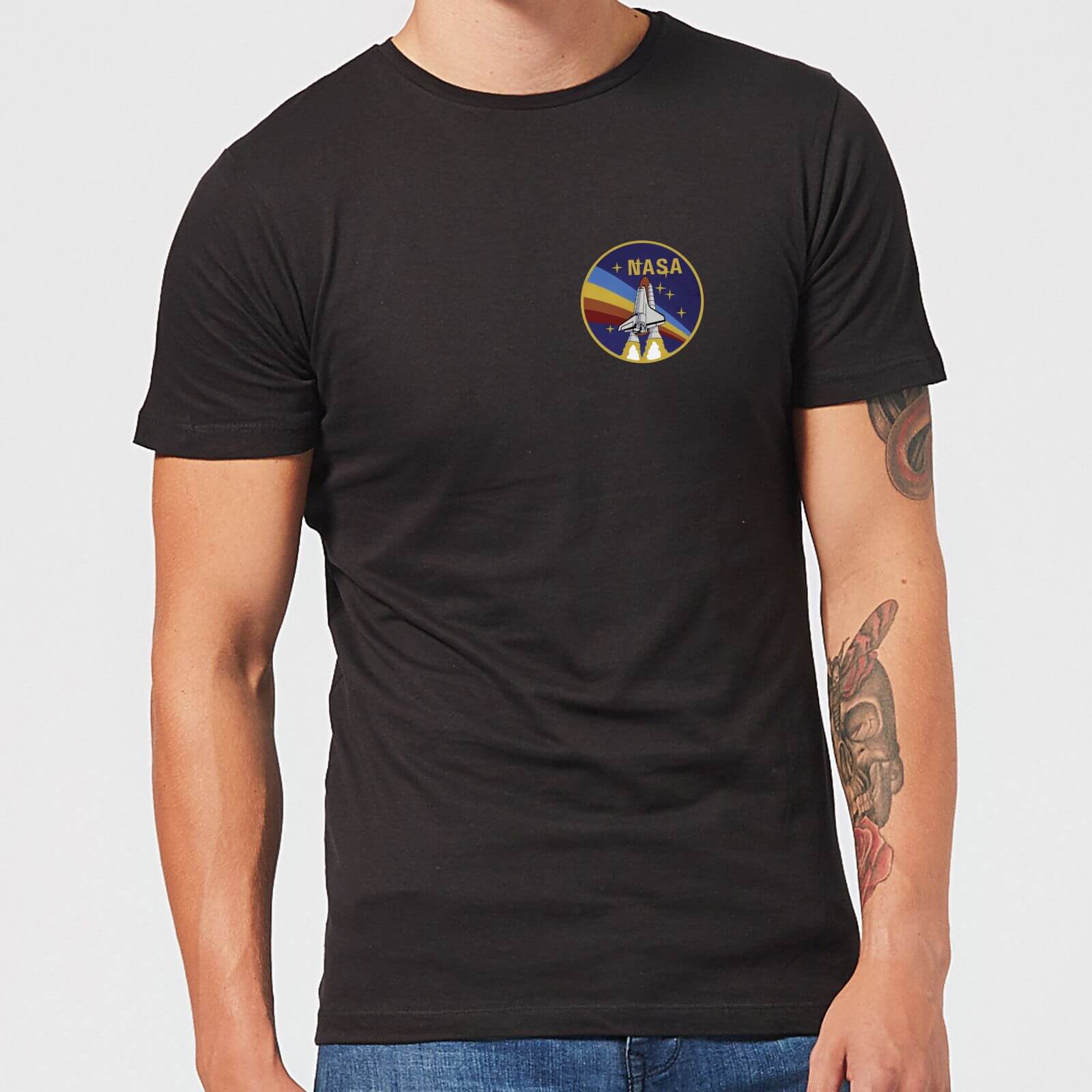 NASA Vintage Rainbow Shuttle T-Shirt - Black - 3XL