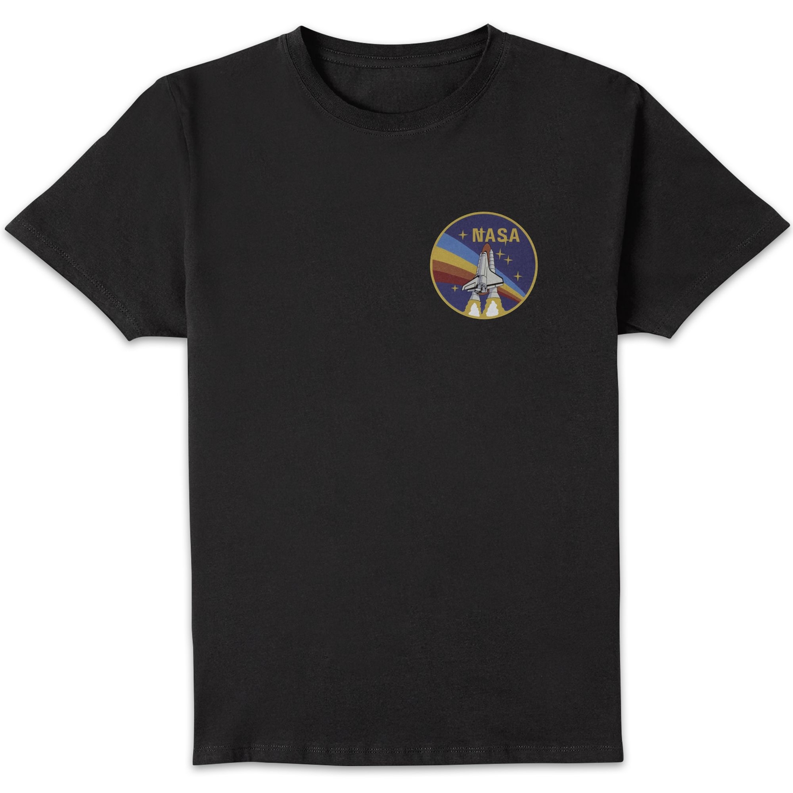 T-Shirt Homme NASA Vintage Rainbow Shuttle - Noir - XL