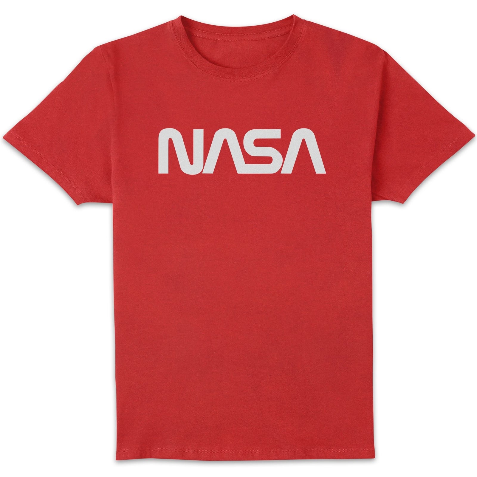 NASA Worm White Logotype T-Shirt - Red - S
