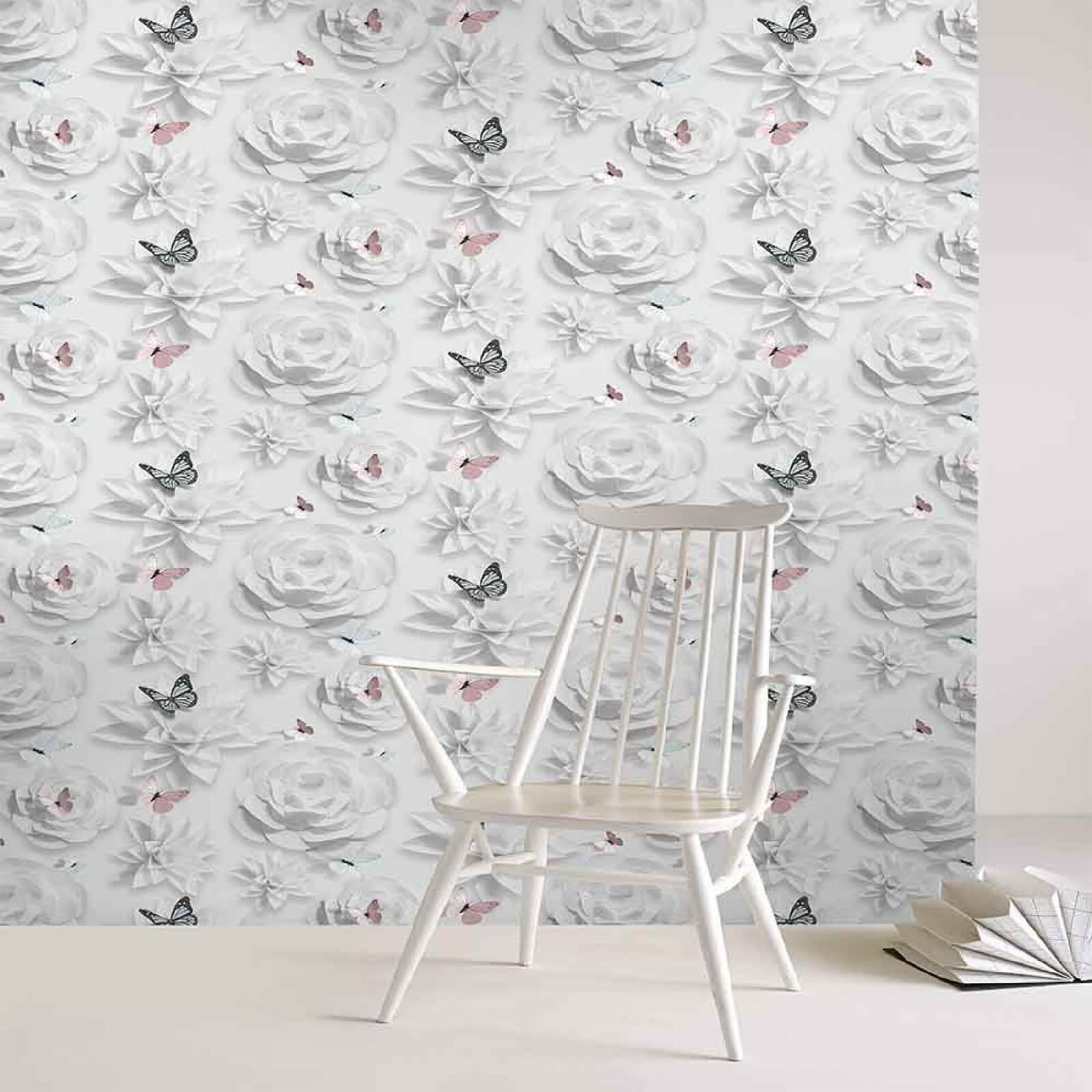 Superfresco Easy White Multi Origami Floral Wallpaper Iwoot Uk Superfresco easy blue scandi leaf floral wallpaper lot of (2). iwoot