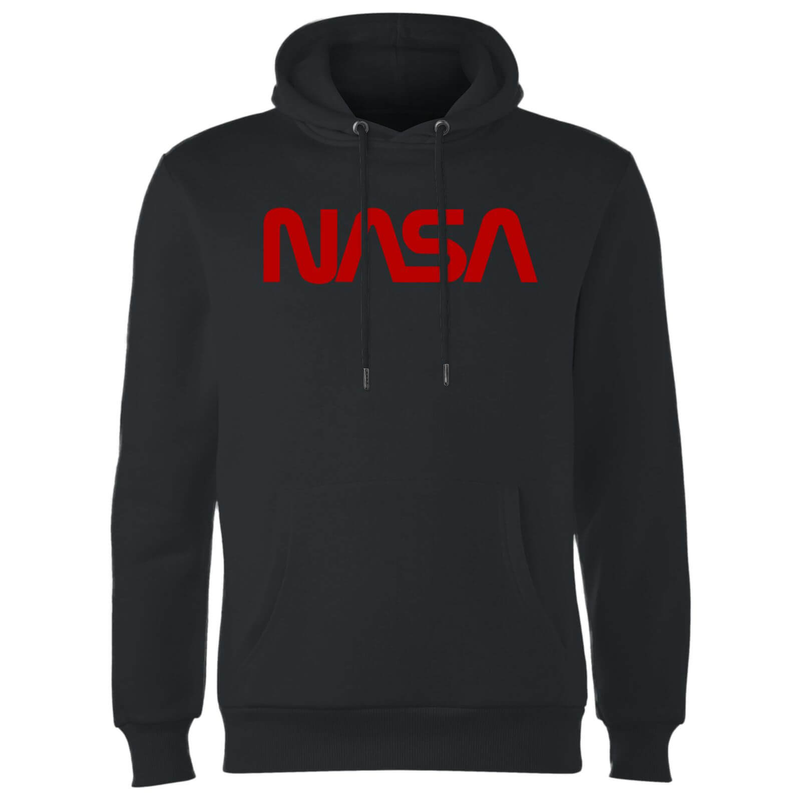 NASA Worm Red Logotype Hoodie - Black - L