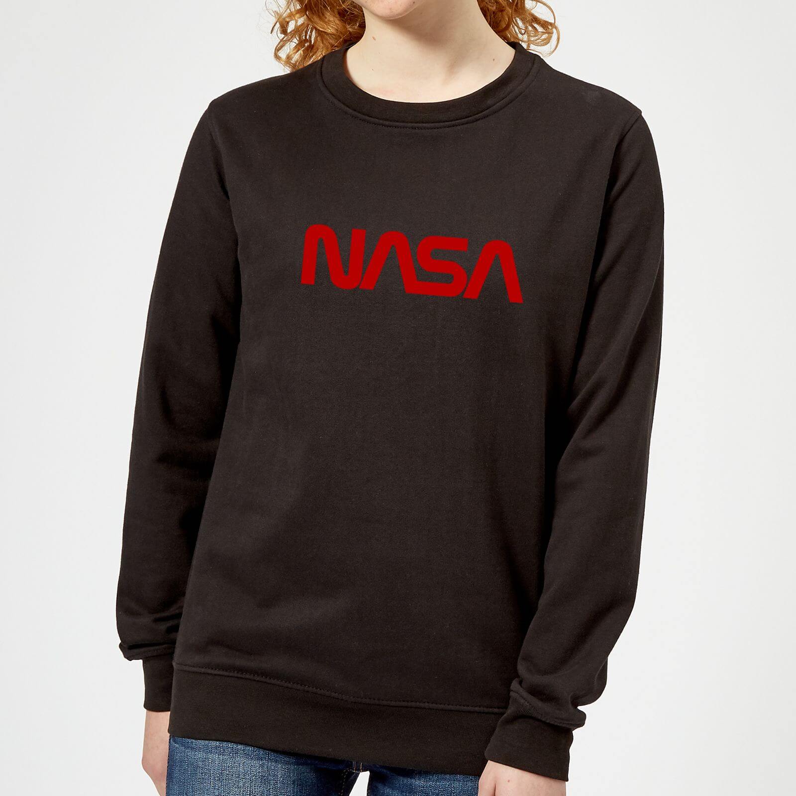 NASA Worm Red Logotype Women's Sweatshirt - Black - L