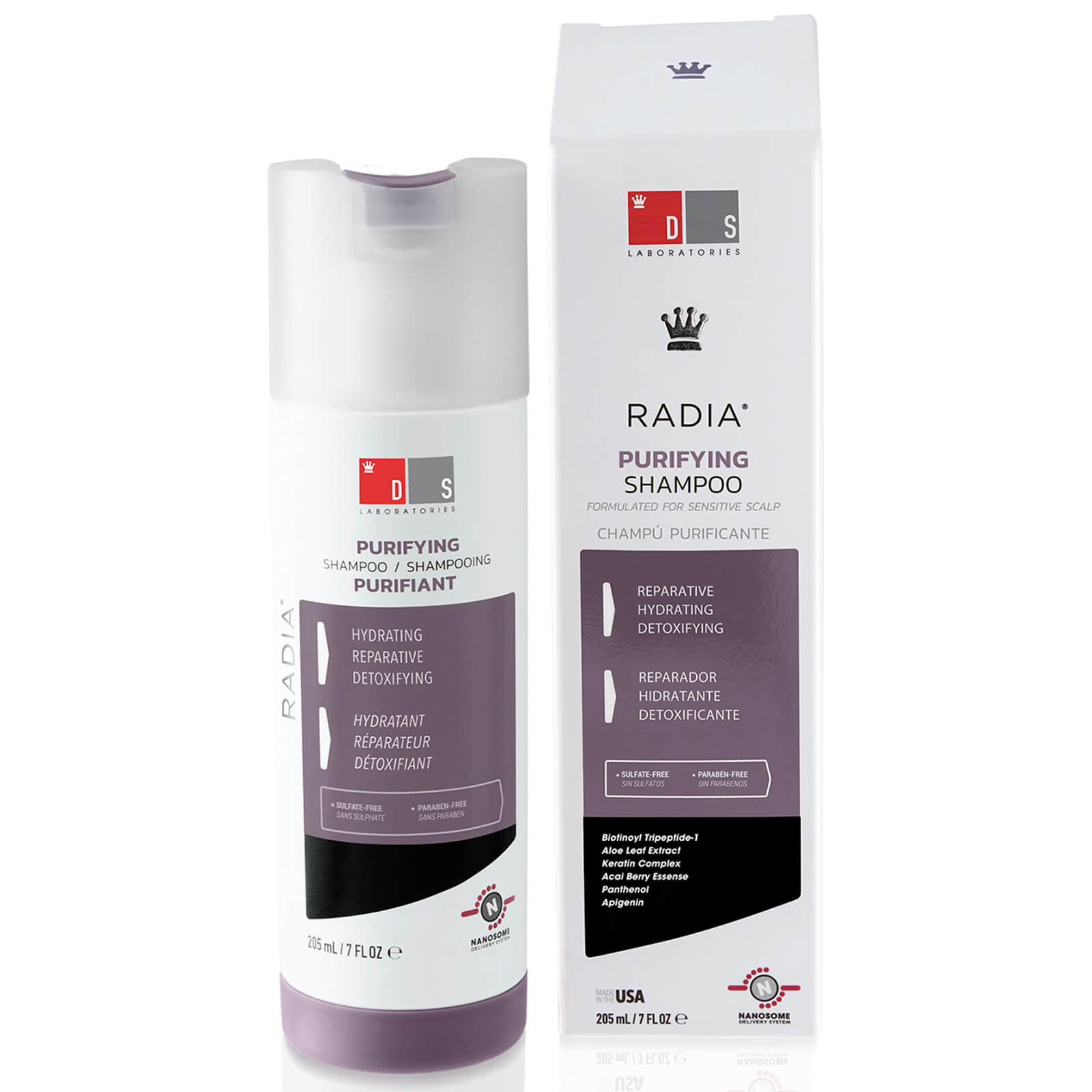 

Очищающий и смягчающий шампунь DS Laboratories Radia Shampoo 205 мл