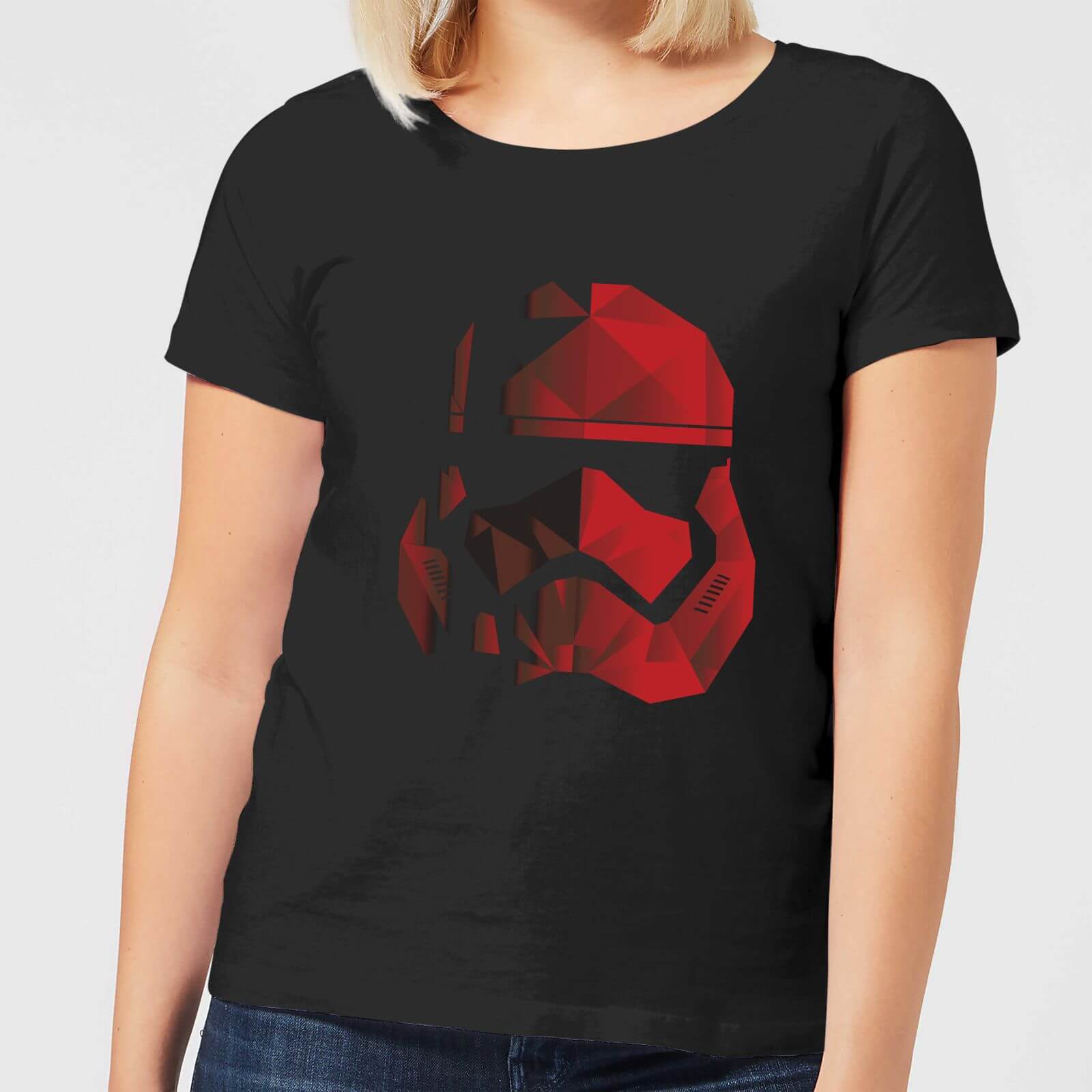

T-Shirt Star Wars Jedi Cubist Trooper Helmet Black - Nero - Donna - XXL