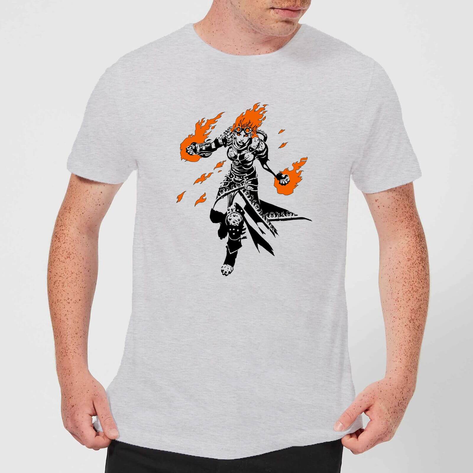 Magic The Gathering Chandra Character Art T-Shirt - Grey - 3XL
