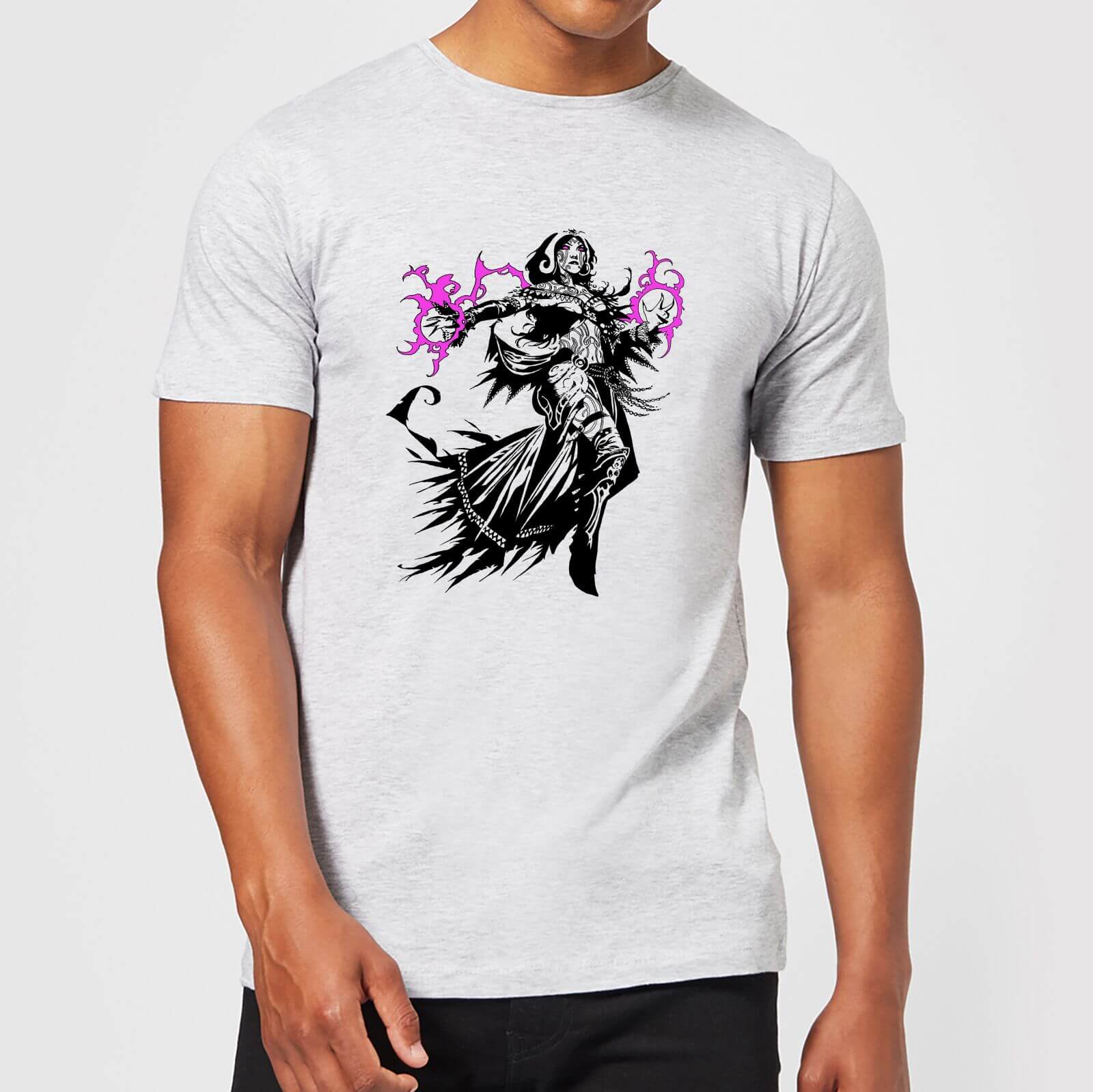 Magic The Gathering Liliana Character Art T-Shirt - Grey - 3XL
