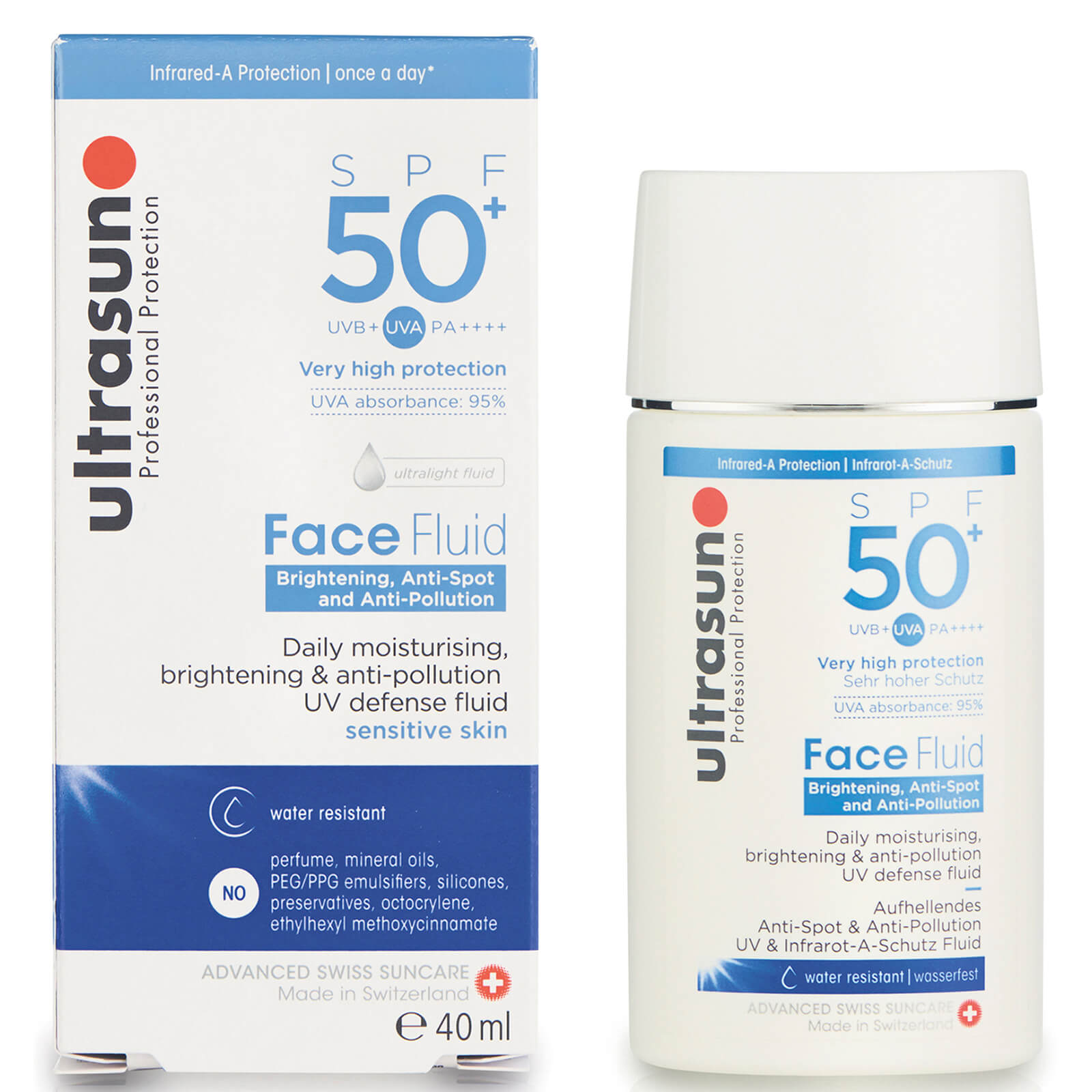 Купить Флюид для лица с высокой степенью защиты от солнца и загрязнений Ultrasun SPF 50+ Anti-Pollution Face Fluid 40 мл