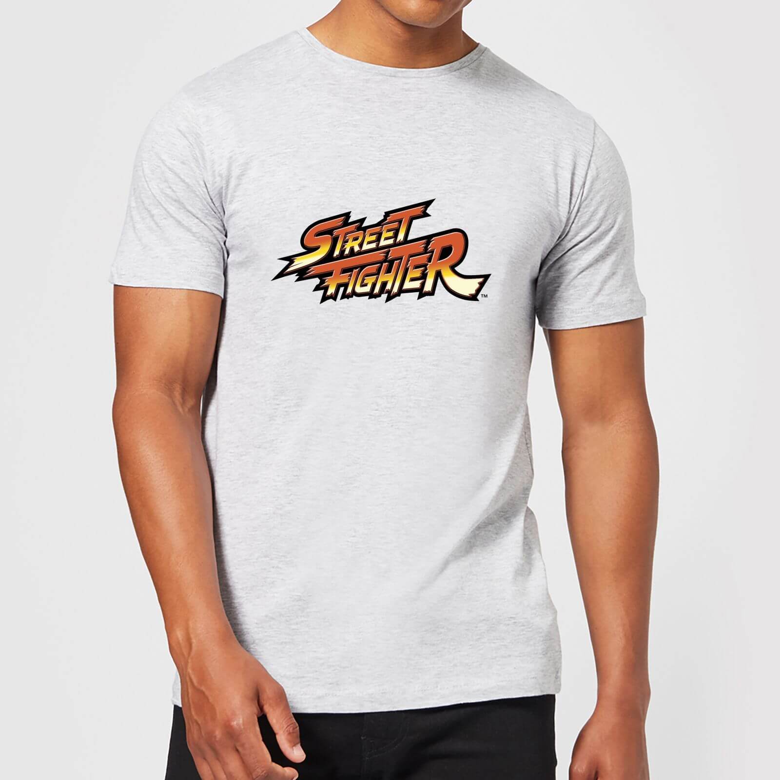 Image of Street Fighter Logo Mens T-Shirt - Grau - 3XL