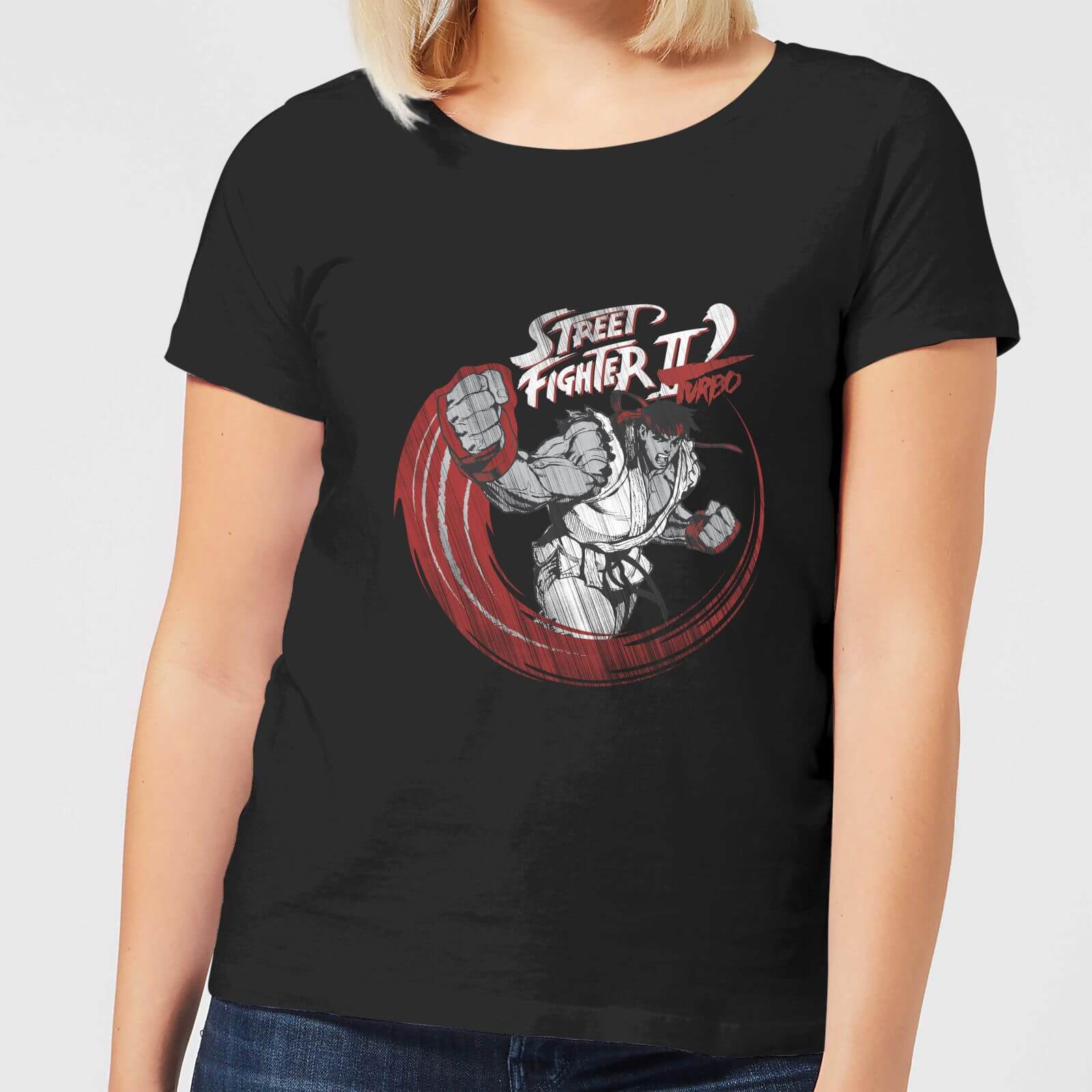 Street Fighter RYU Sketch Women's T-Shirt - Black - 4XL - Black
