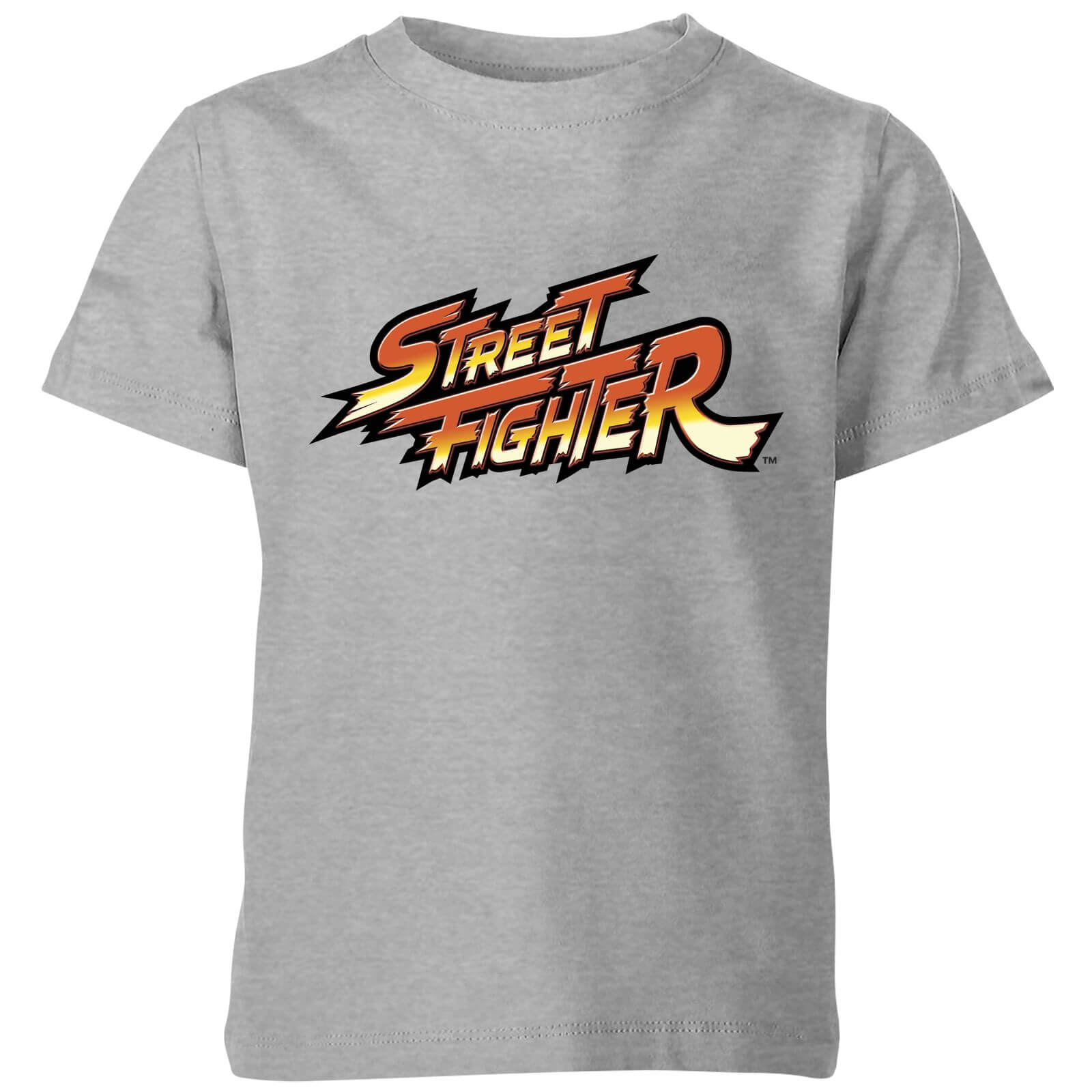 Street Fighter Logo Kids' T-Shirt - Grey - 7-8 Years