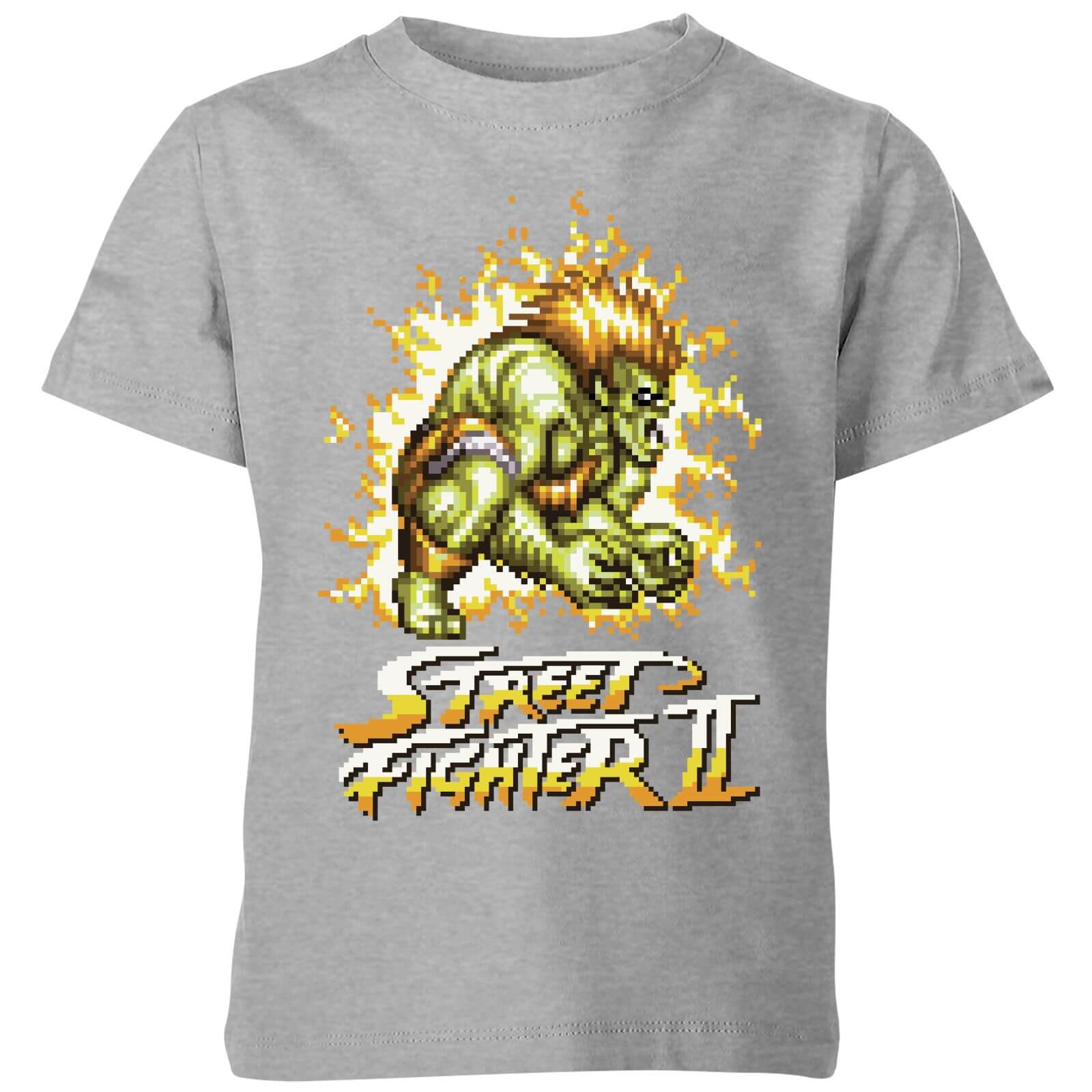 Street Fighter Blanka 16-bit Kids' T-Shirt - Grey - 9-10 Years