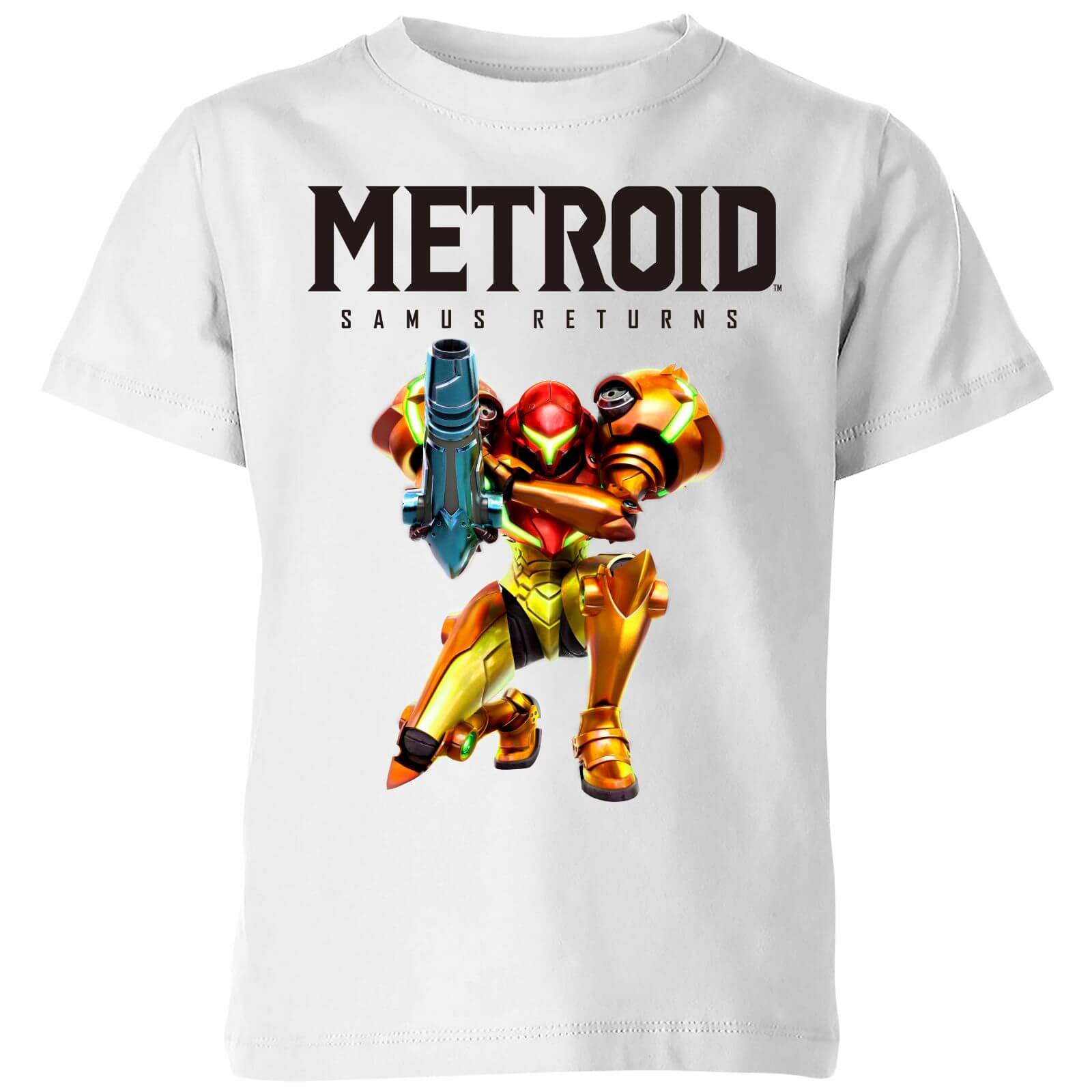 Nintendo Metroid Samus Returns Colour Kids' T-Shirt - White - 3-4 Years