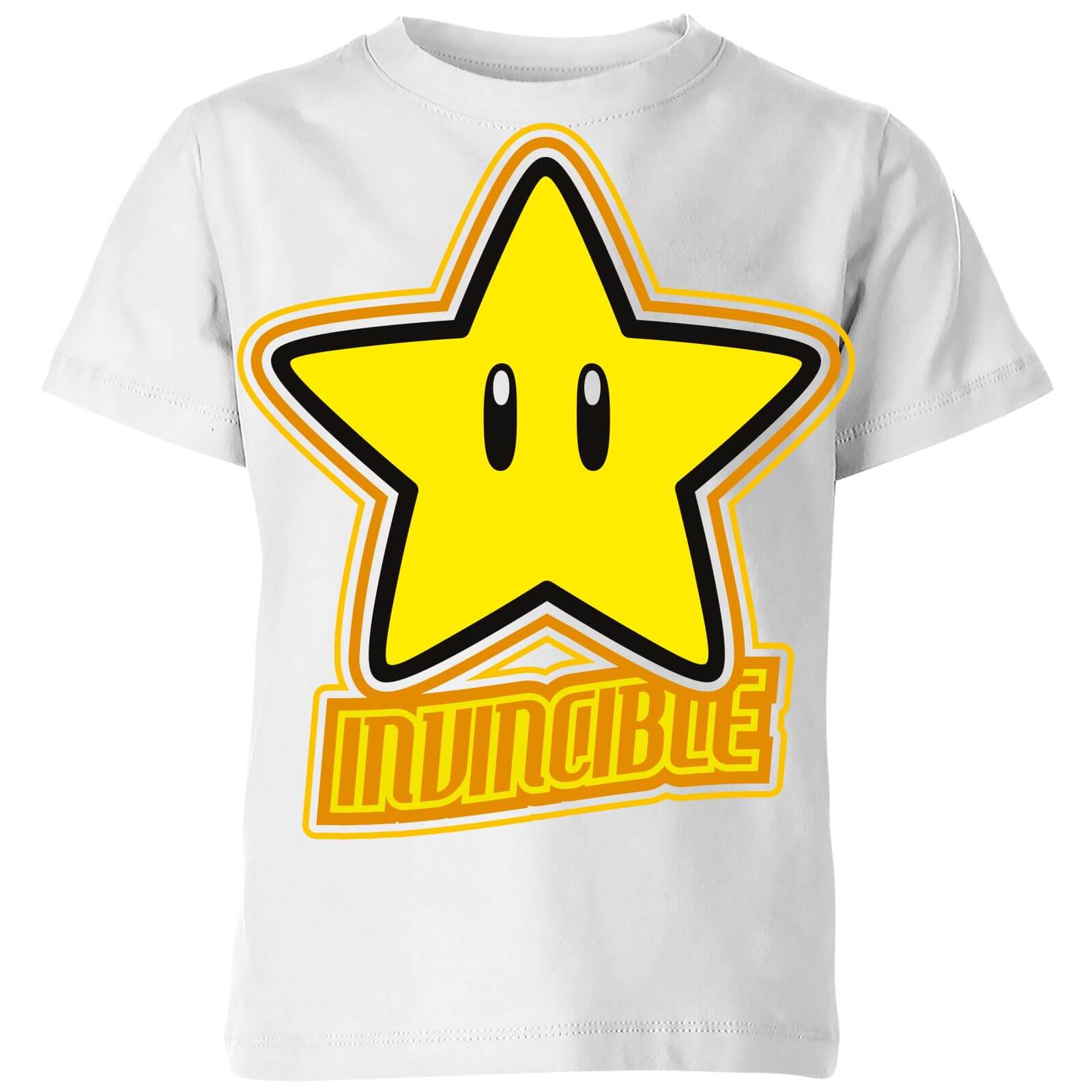 Nintendo Super Mario Invincible Kids' T-Shirt - White - 7-8 Years