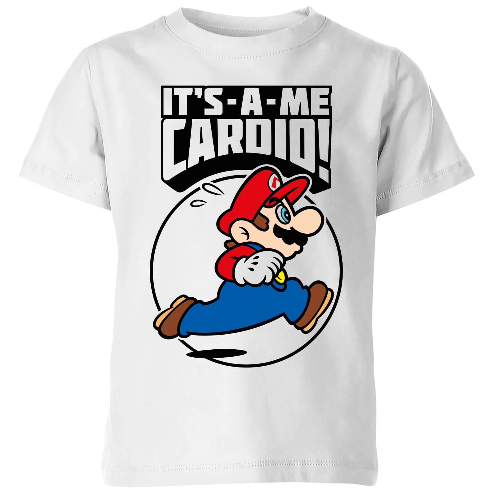Nintendo Super Mario Cardio Kids' T-Shirt - White - 11-12 Years