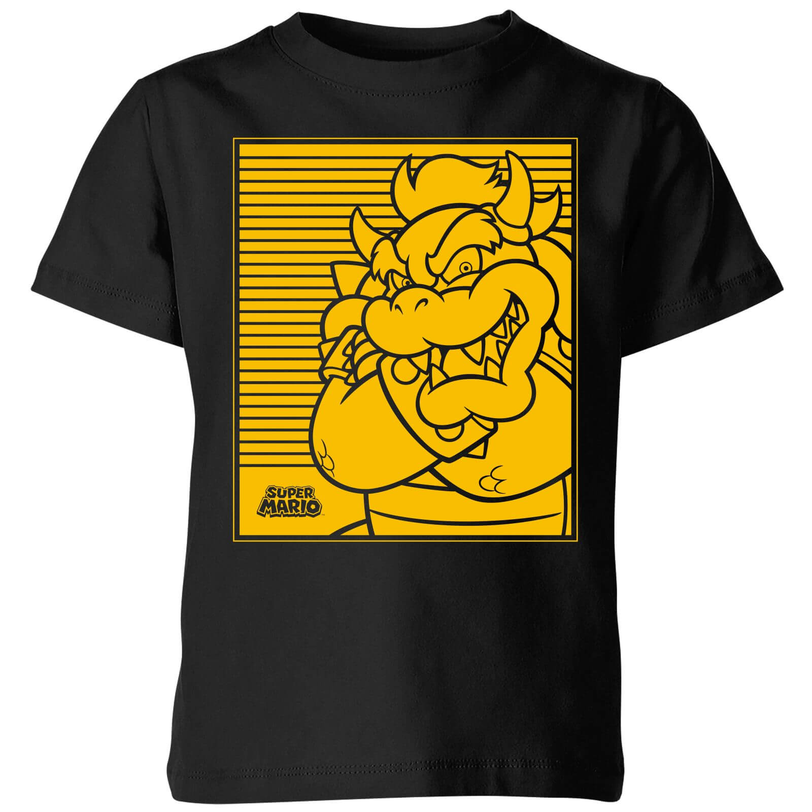 

T-Shirt Enfant Retro Line Art Bowser - Super Mario Nintendo - Noir - 7-8 ans