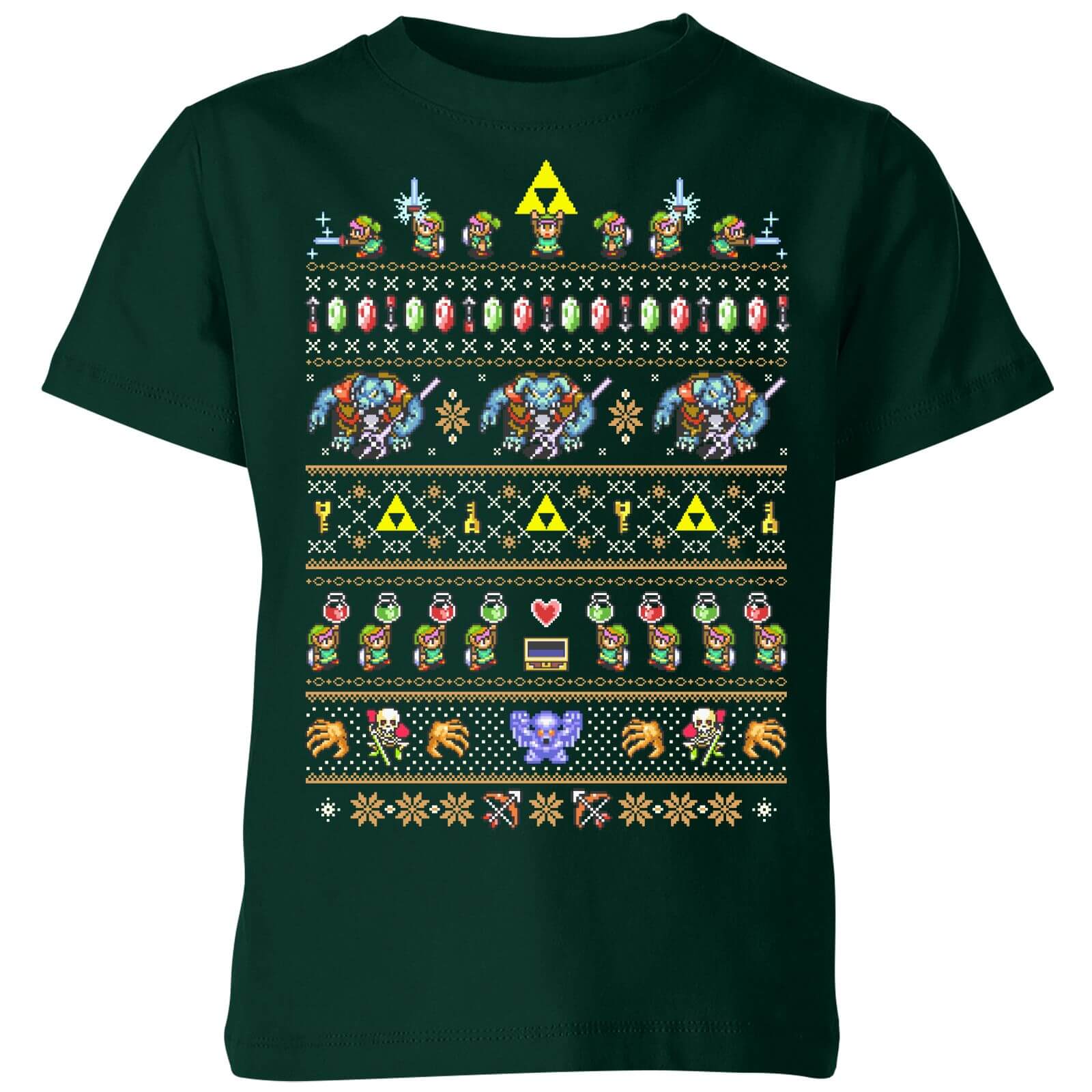 Nintendo The Legend Of Zelda Its Dangerous To Go Alone Kids' T-Shirt - Forest Green - 9-10 Years