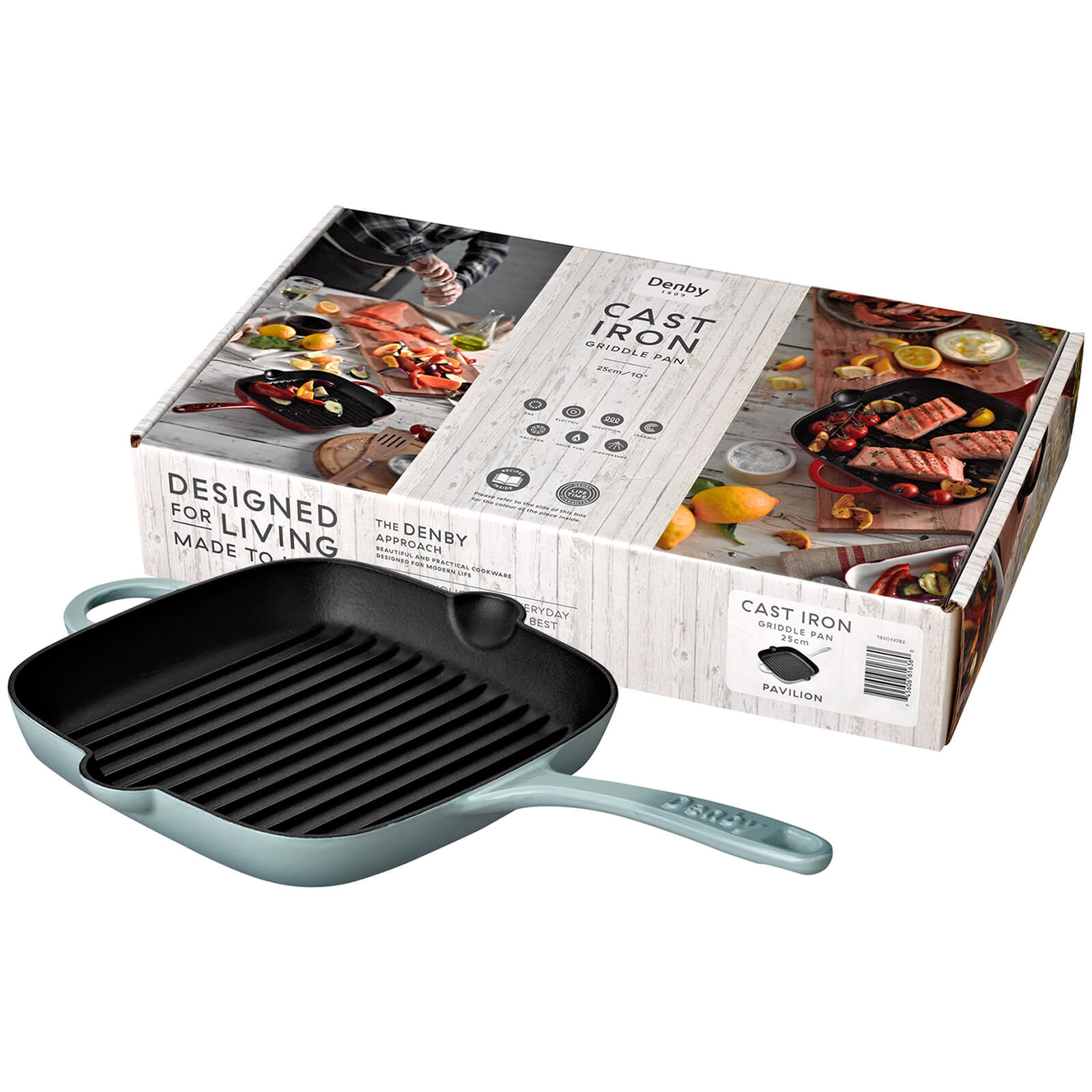 Denby Pavilion Cast Iron - 25cm Griddle Pan