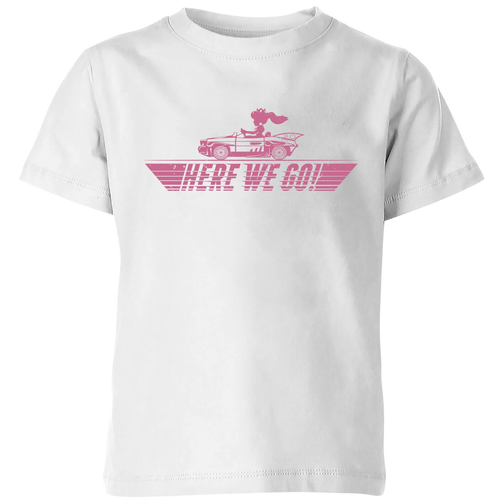 

T-Shirt Enfant Here We Go Peach - Mario Kart Nintendo - Blanc - 11-12 ans