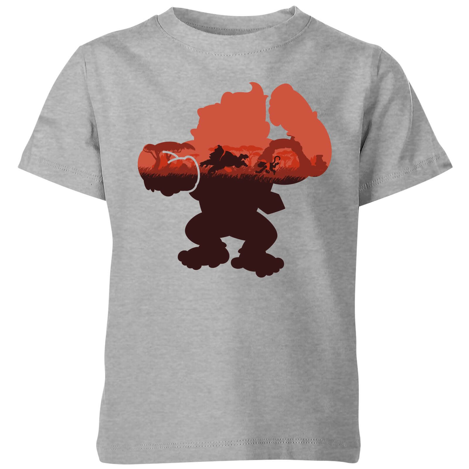 Nintendo Donkey Kong Silhouette Serengeti Kids' T-Shirt - Grey - 3-4 Years