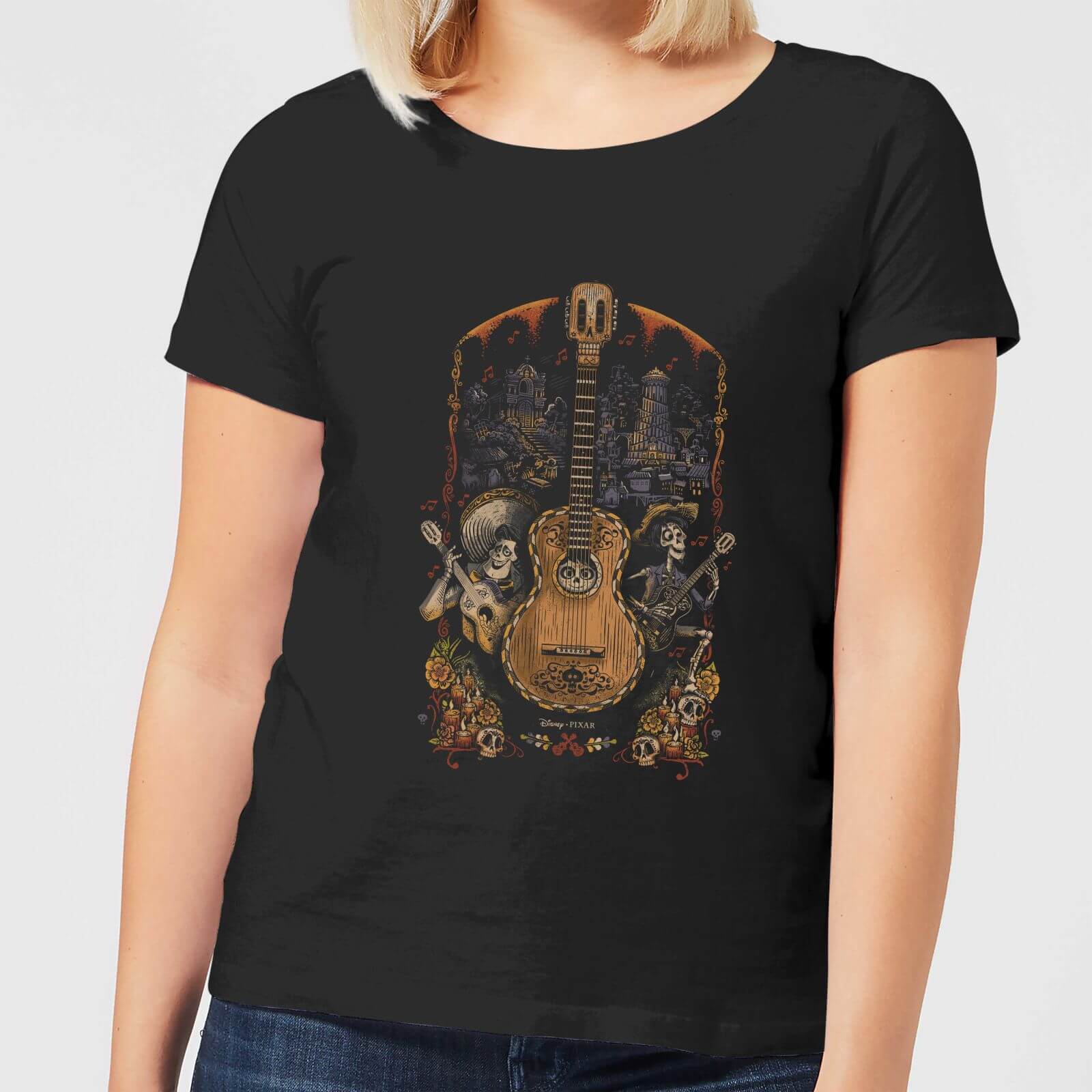

Coco Guitar Poster Women's T-Shirt - Black - L