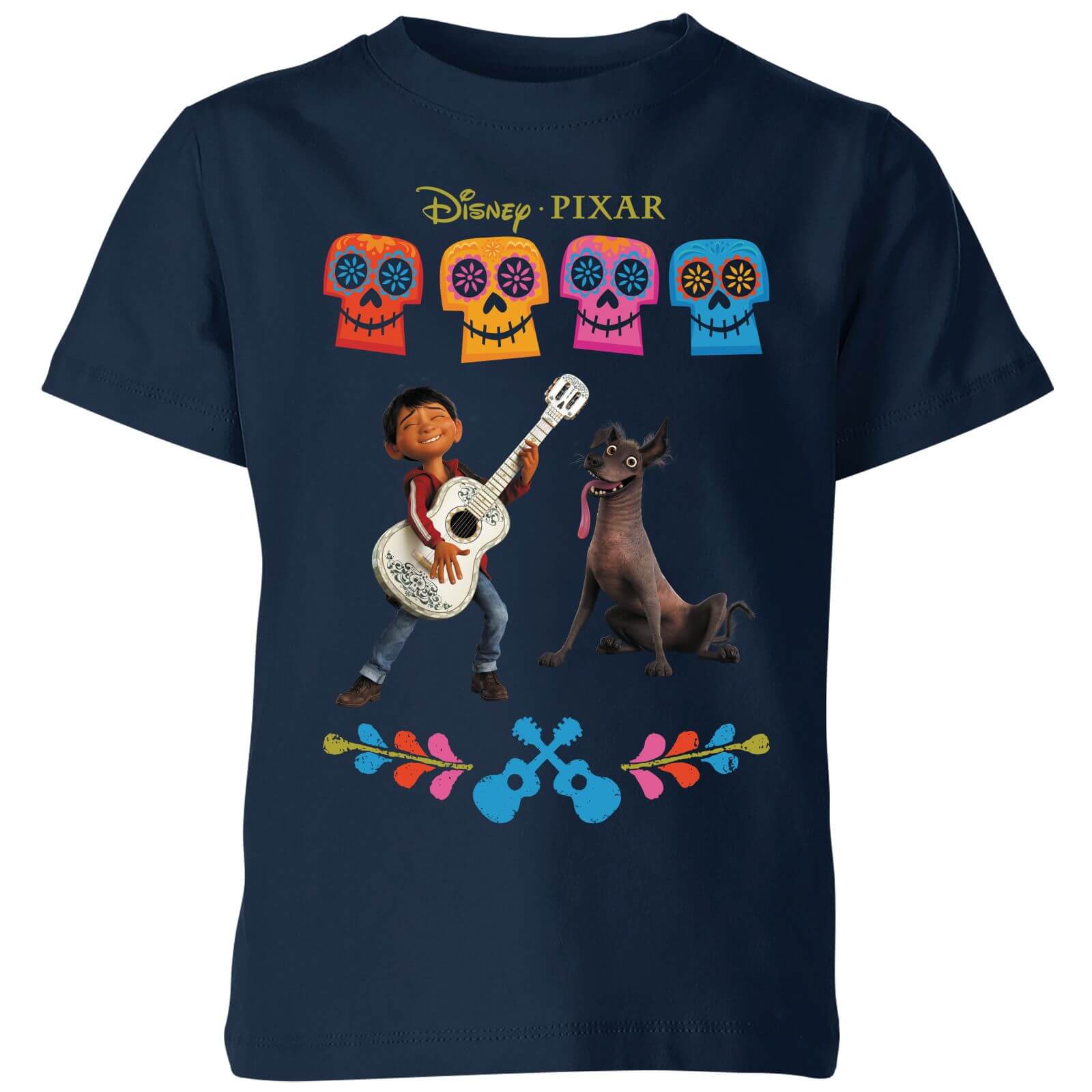 Coco Miguel Logo Kids' T-Shirt - Navy - 7-8 Years